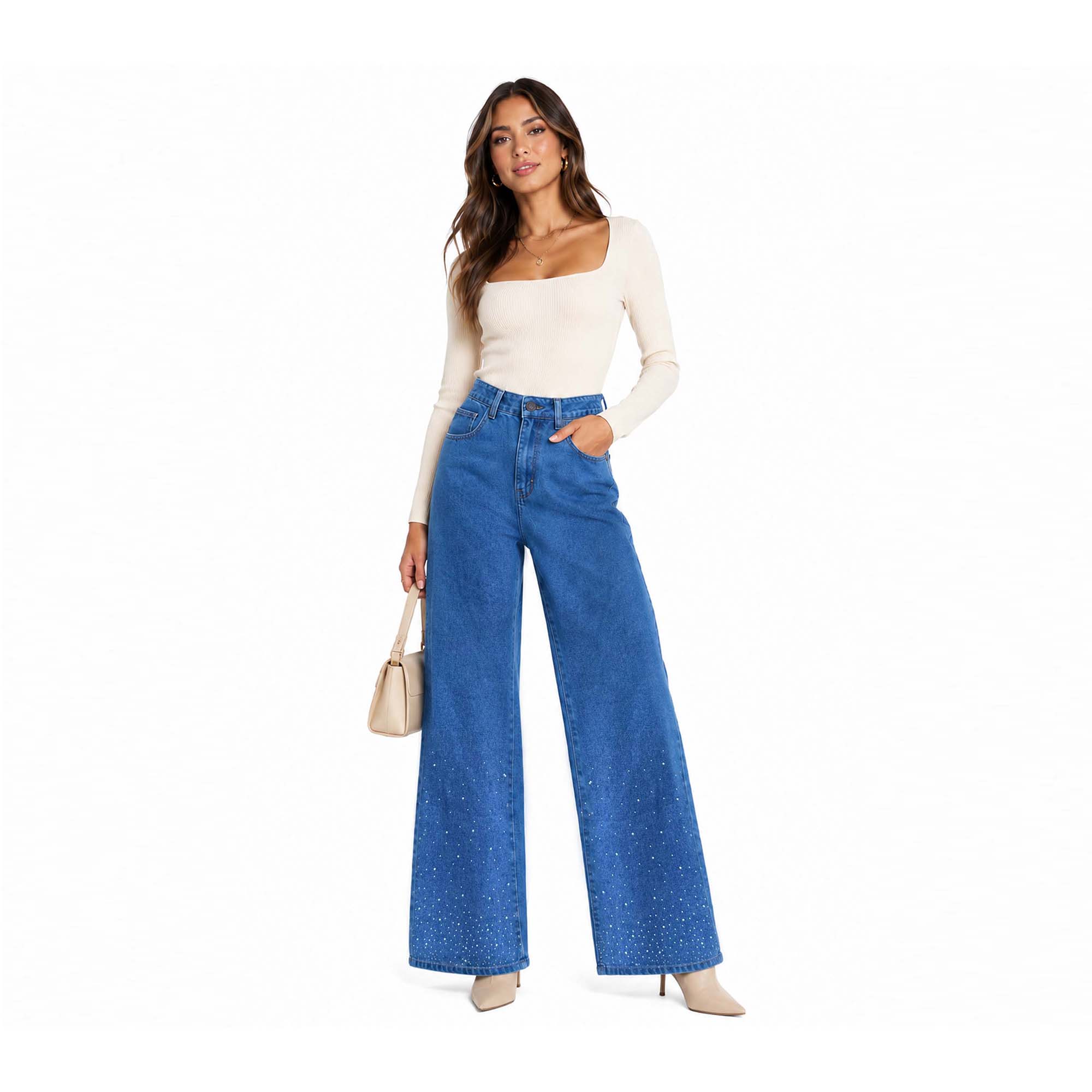 JEANS MUJER COTTONS JEANS KAREN WIDELEG - 1