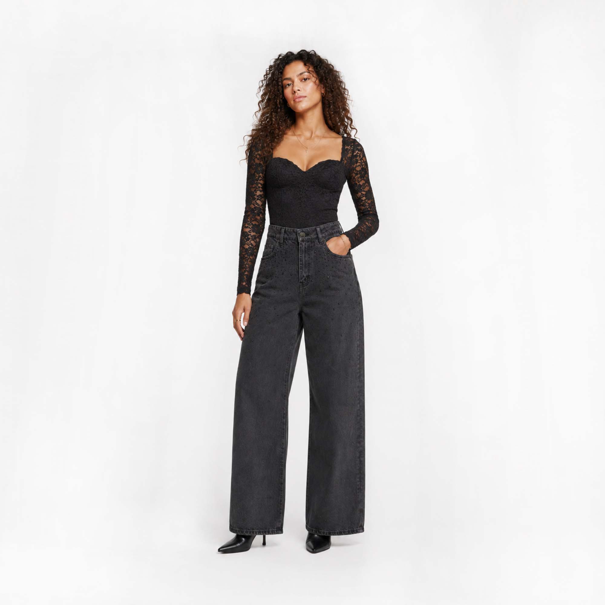 JEAN WIDELEG PARA MUJER COTTONS JEANS KAREN - 1