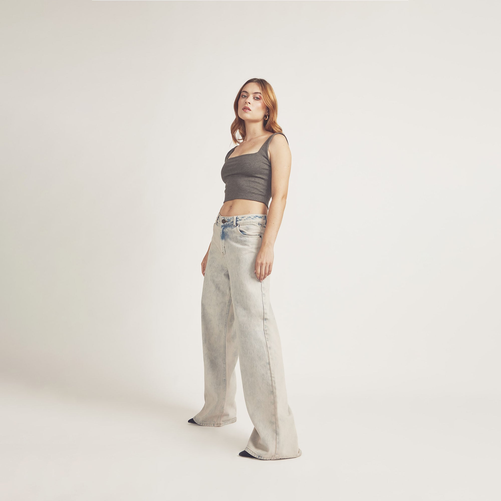 JEANS MUJER COTTONS JEANS CELESTE ZILA WIDELEG BAGGY - 1