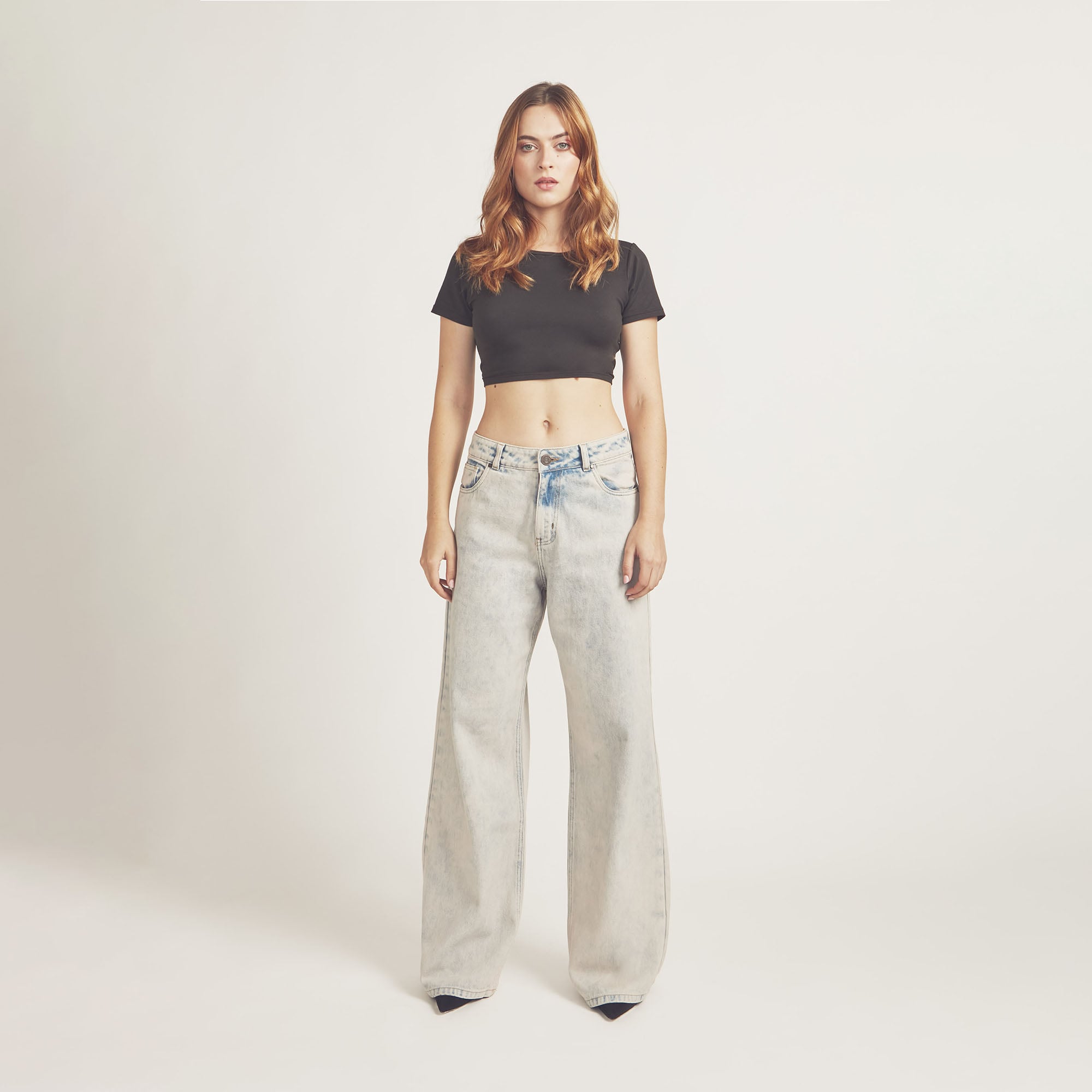 JEANS MUJER COTTONS JEANS CELESTE ZILA WIDELEG BAGGY - 2