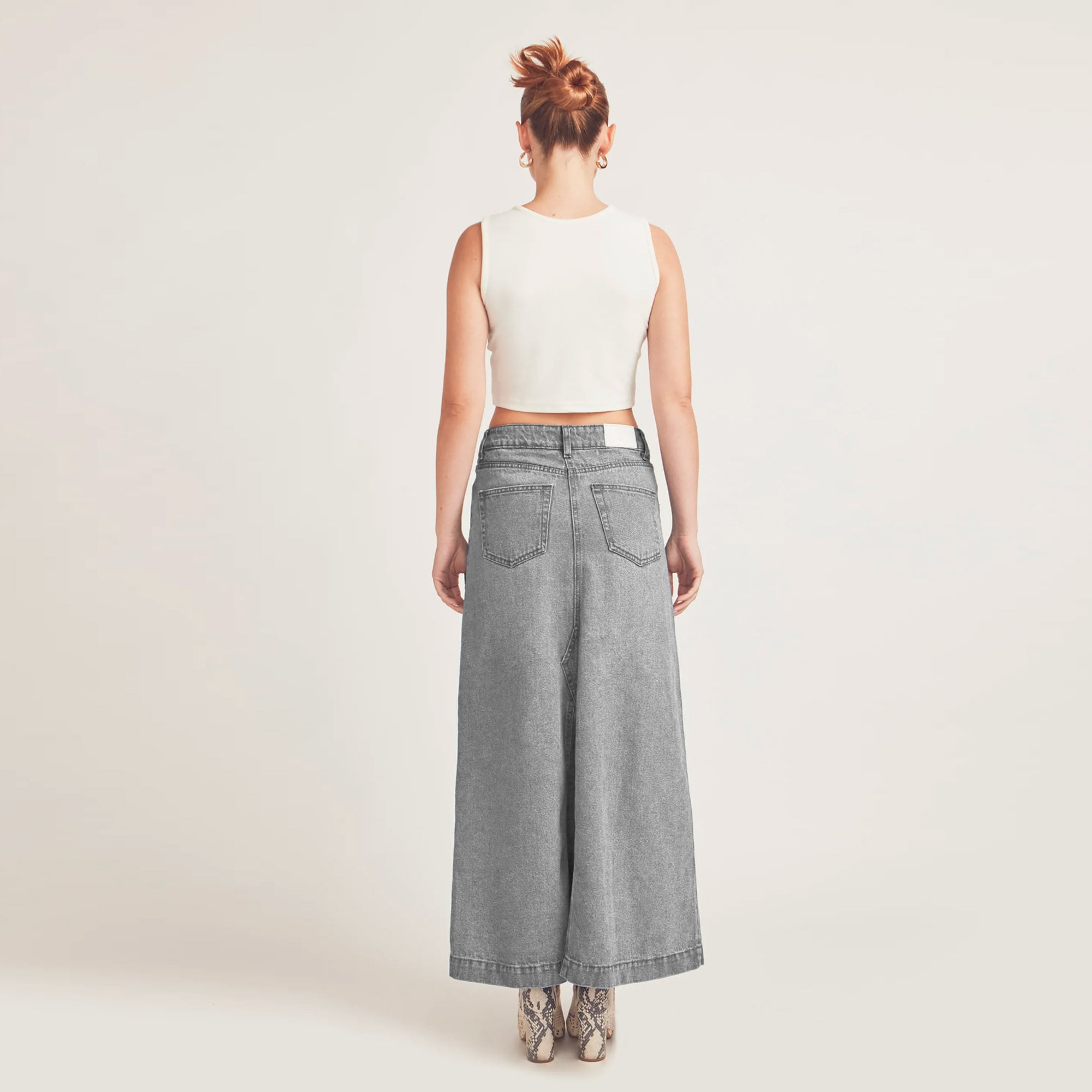 MAXI FALDA MUJER COTTONS JEANS EDA - 5