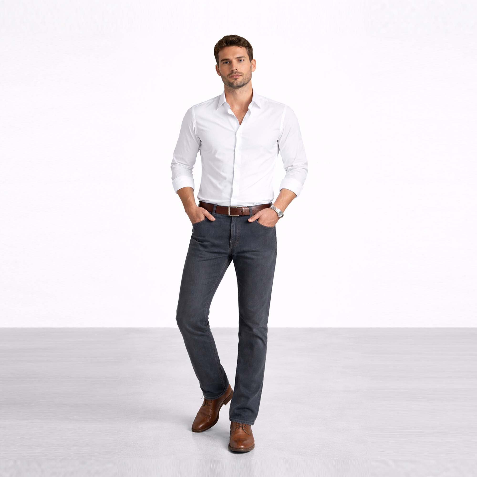 JEAN STRAIGHT PARA HOMBRE COTTONS JEANS ANGEL CLASSIC PETITE - 2