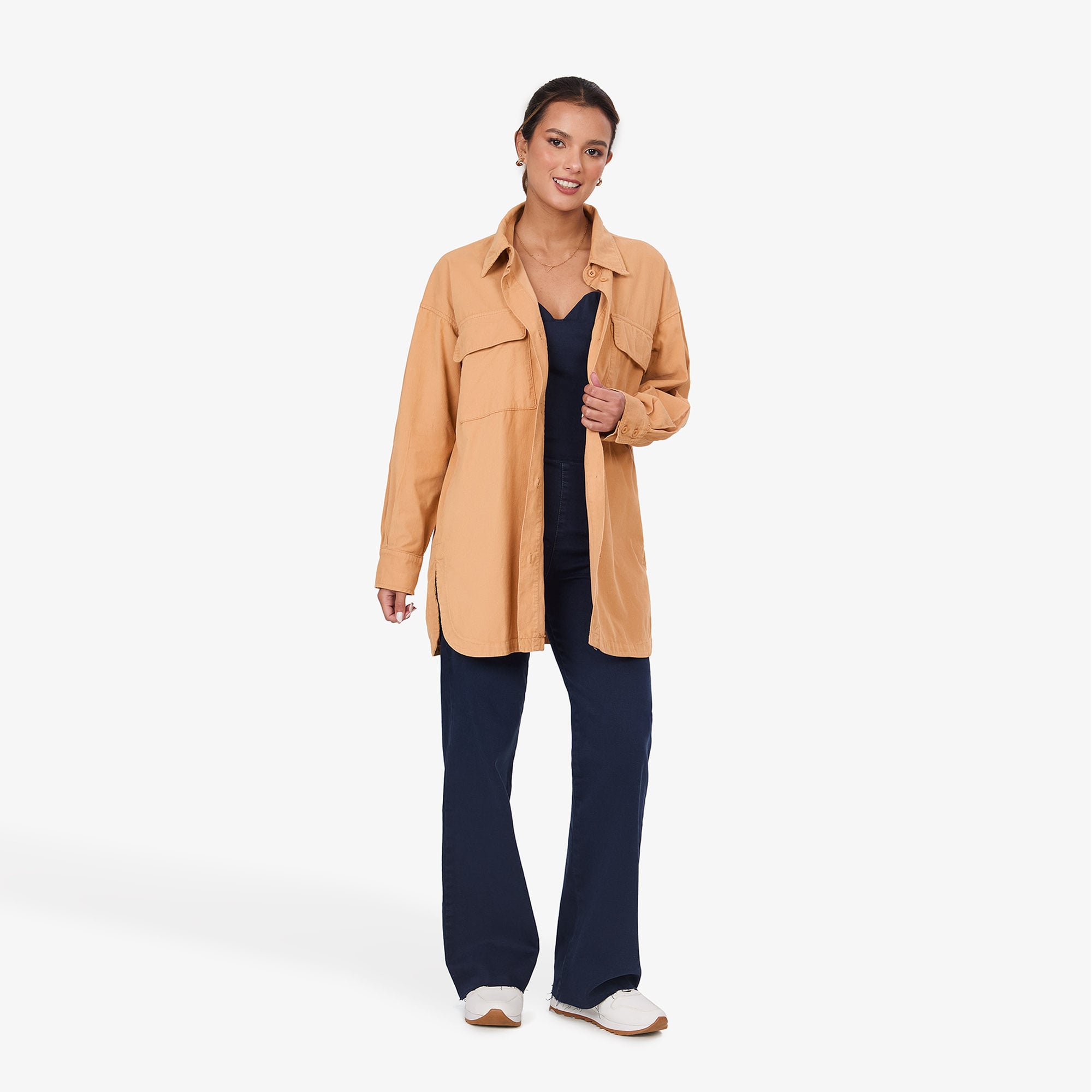 BLUSA MANGA LARGA ALGODÓN MUJER COTTONS JEANS DUNIA OVERSIZE - 2