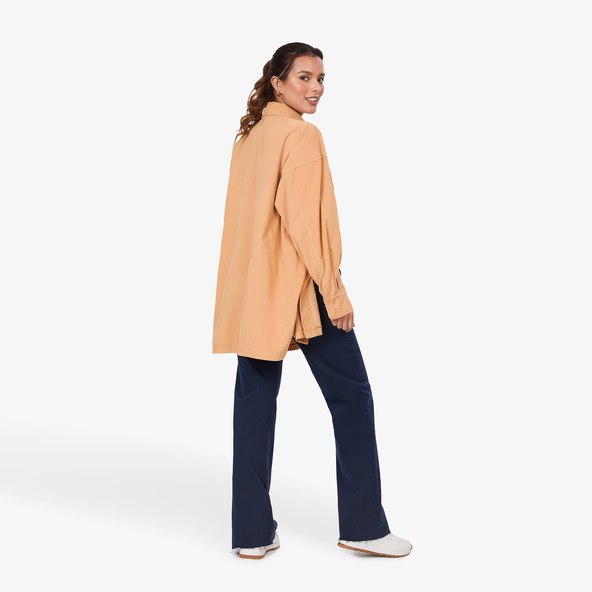 BLUSA MANGA LARGA ALGODÓN MUJER COTTONS JEANS DUNIA OVERSIZE - 3