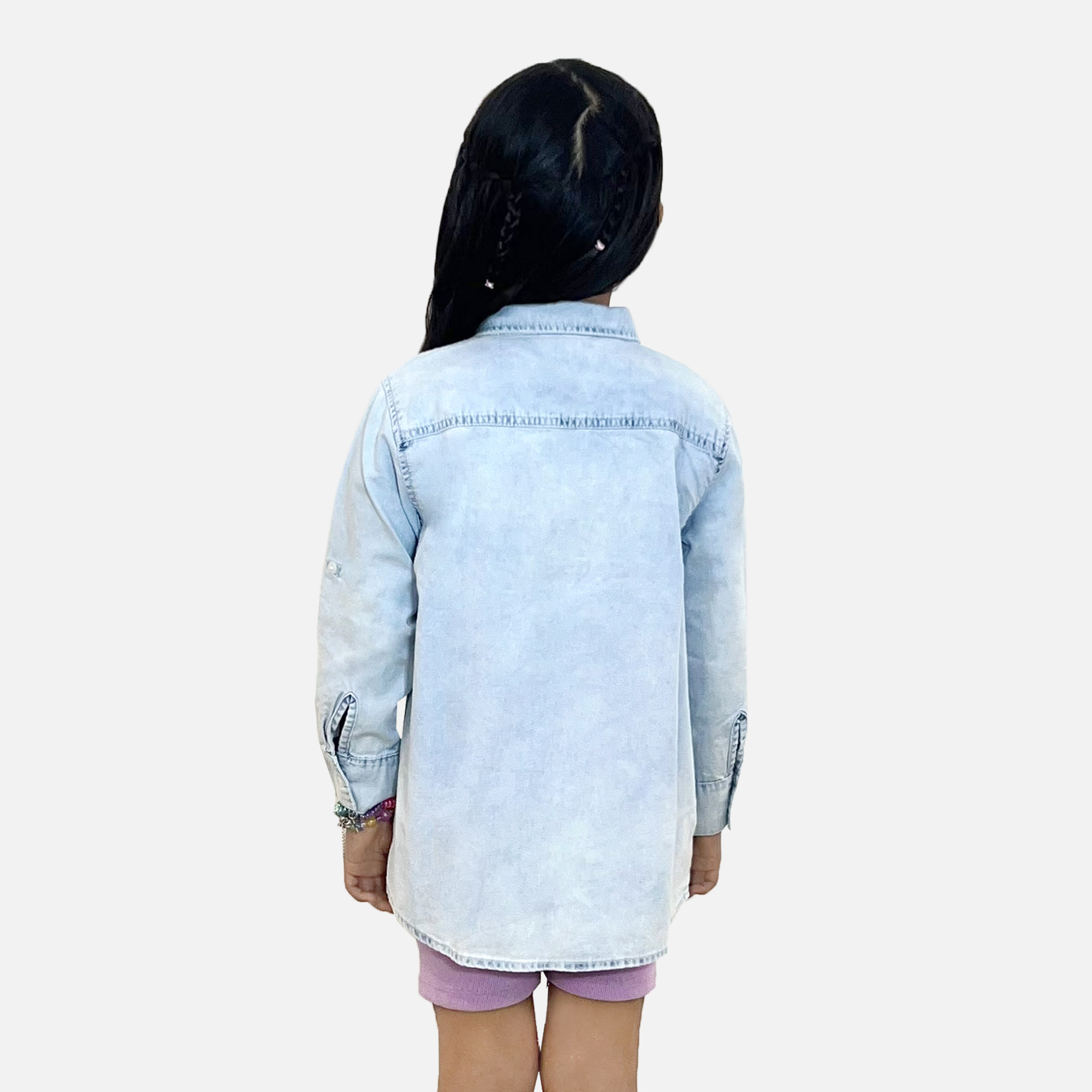 BLUSA MANGA LARGA NIÑA COTTONS JEANS CELESTE MALAIKA REGULAR - 3