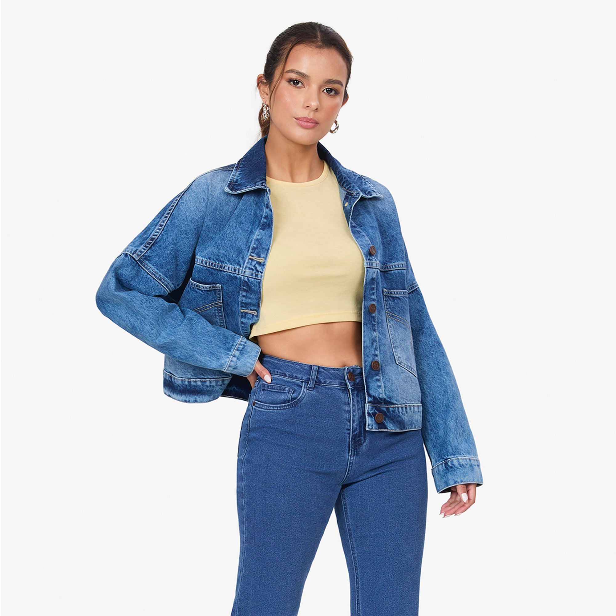 CASACA MUJER COTTONS JEANS LORENA OVERIZE - 1
