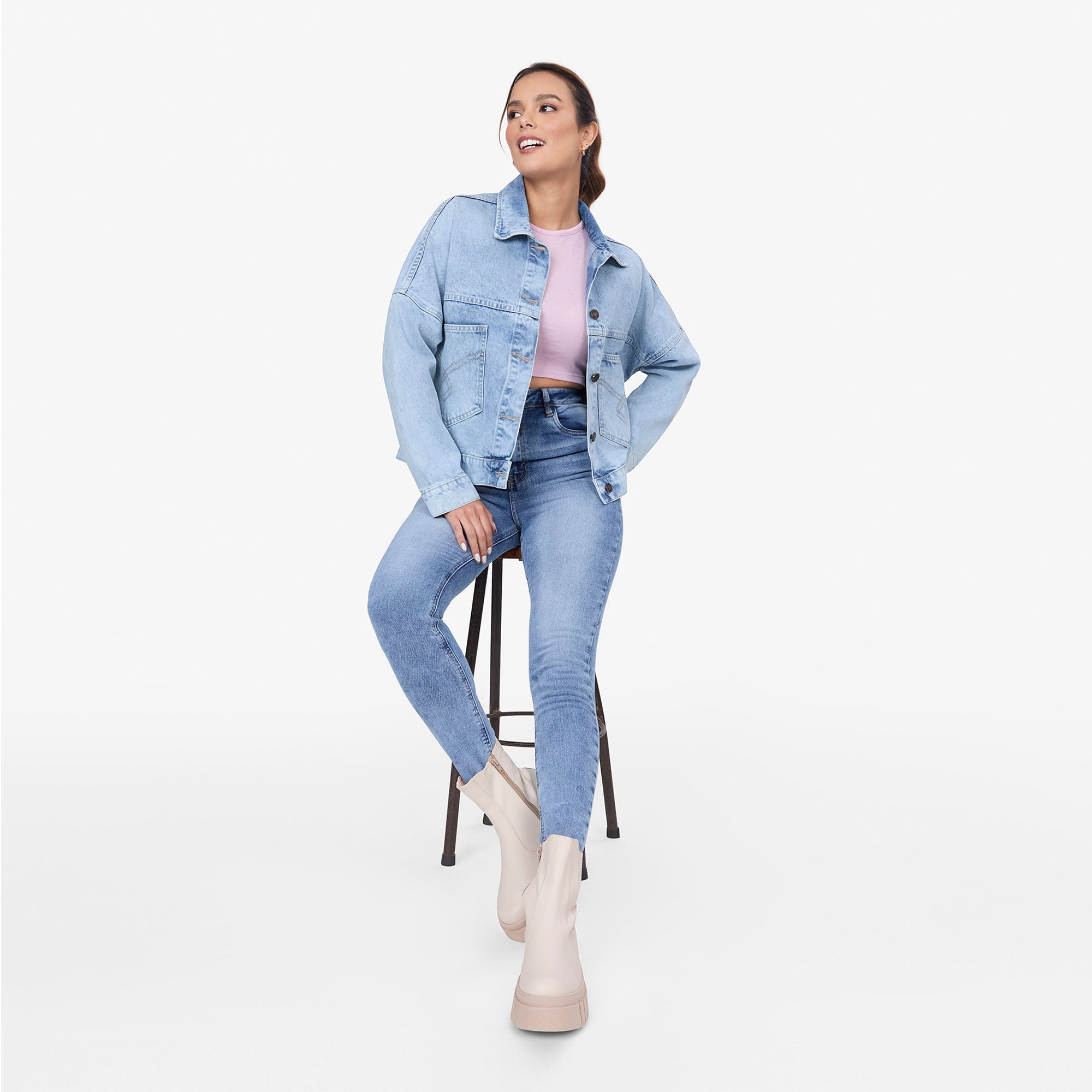 CASACA MUJER COTTONS JEANS LORENA OVERIZE - 3