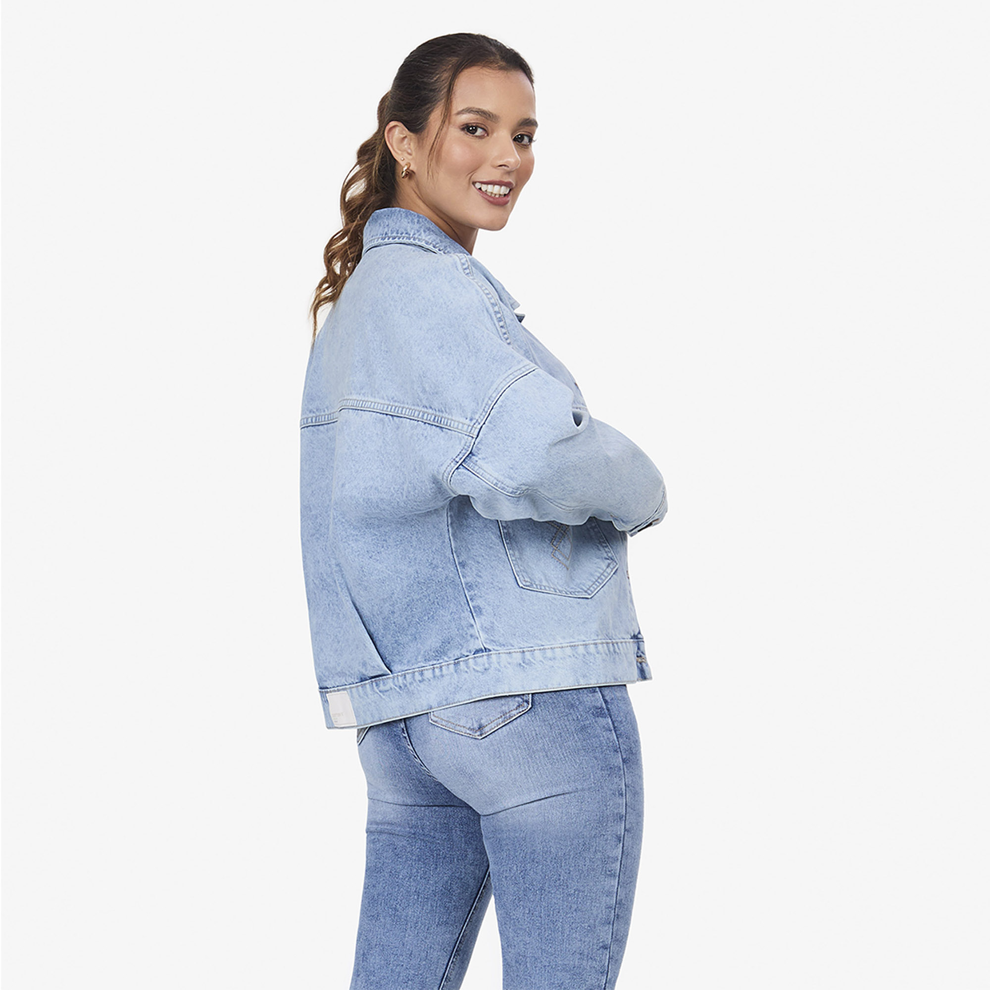 CASACA MUJER COTTONS JEANS LORENA OVERIZE - 4