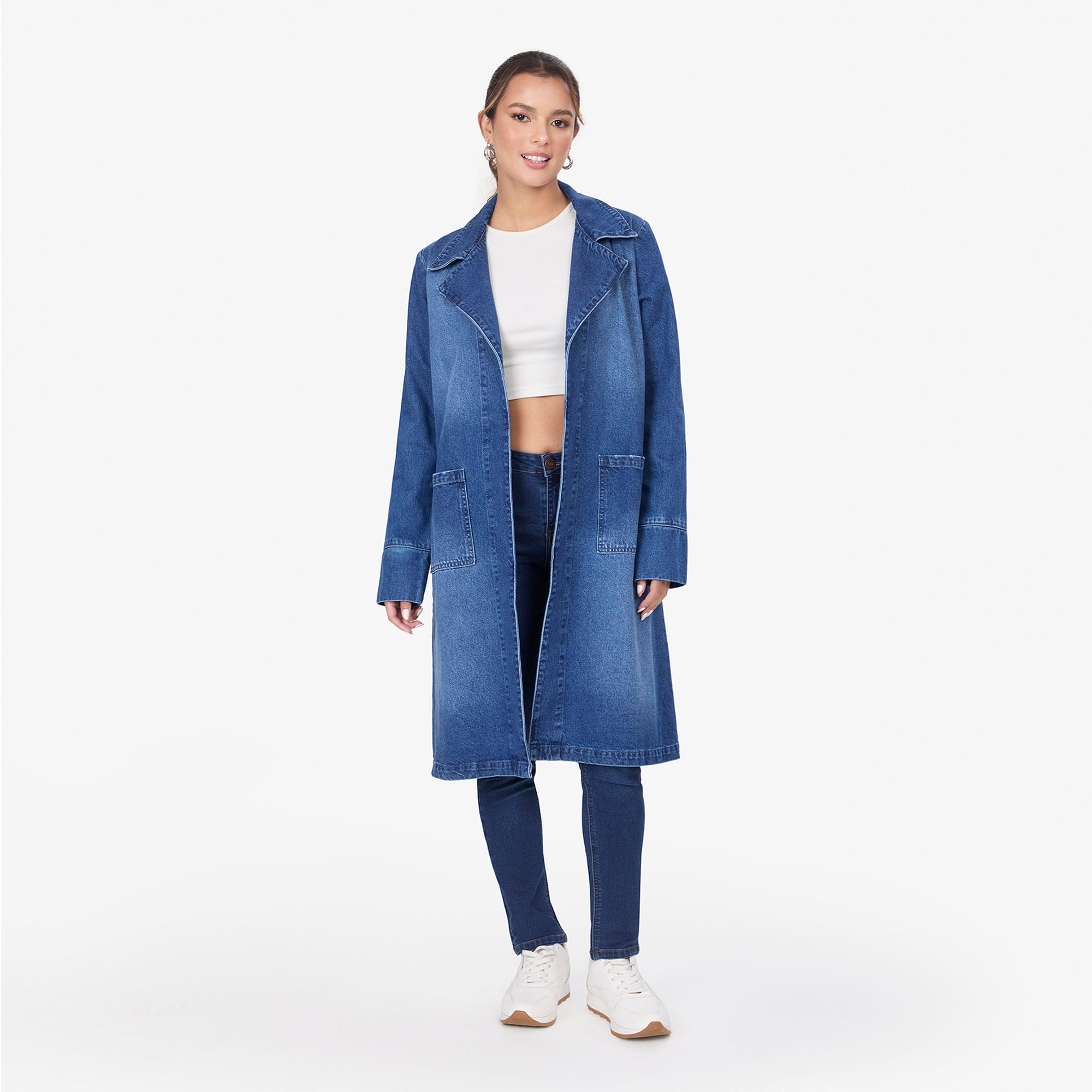 SACO MUJER COTTONS JEANS XIMENA MIDI - 1