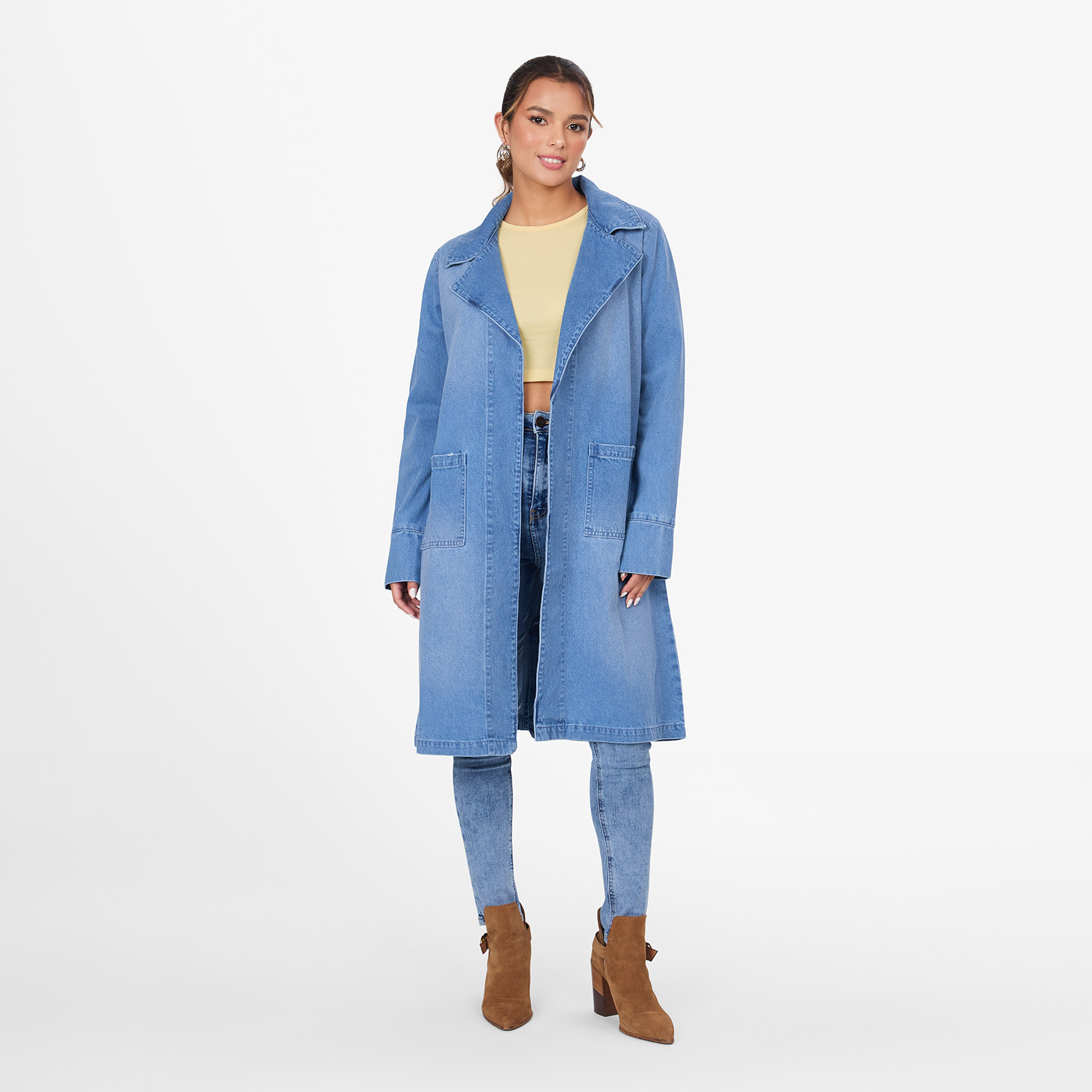 SACO MUJER COTTONS JEANS XIMENA MIDI - 1