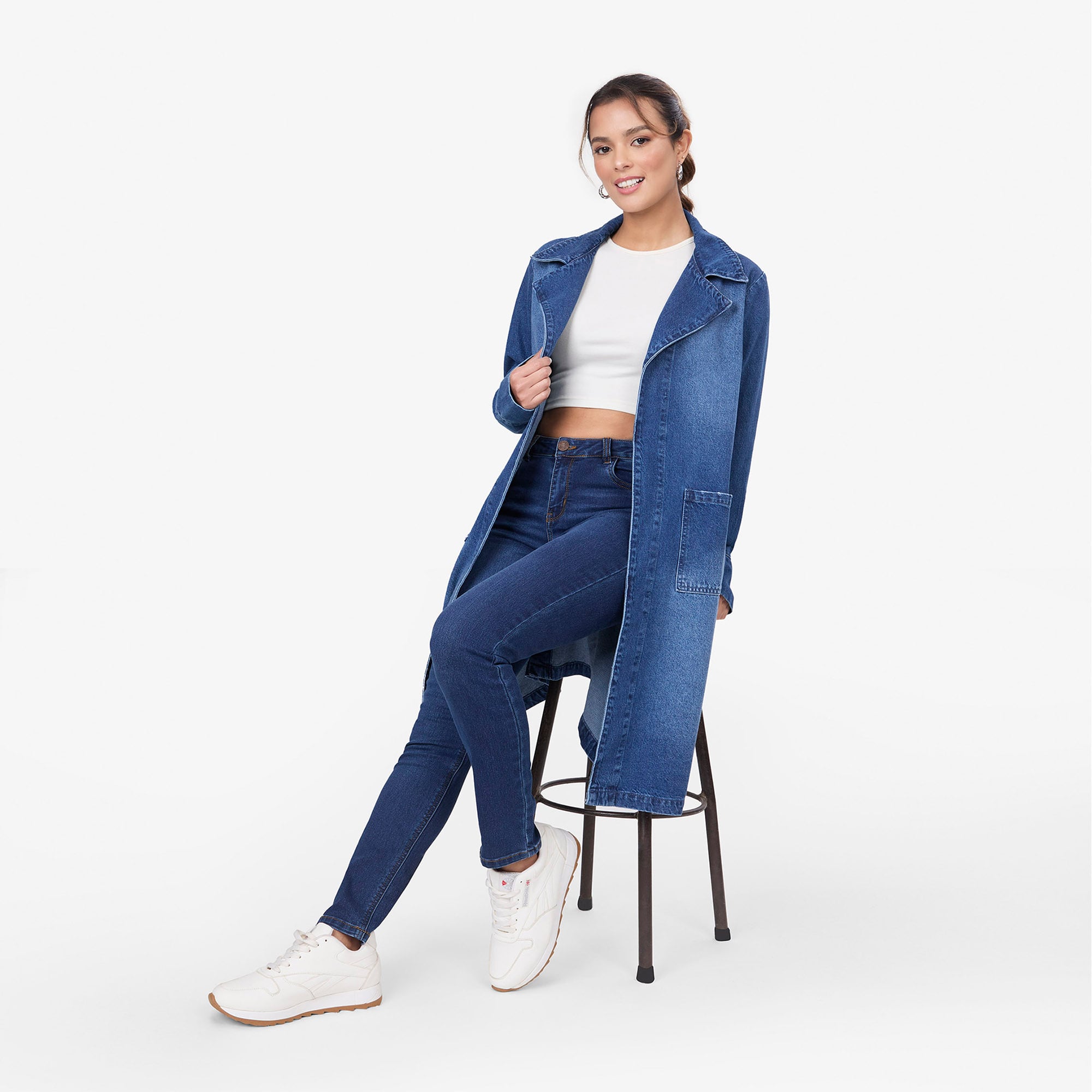 SACO MUJER COTTONS JEANS XIMENA MIDI - 2