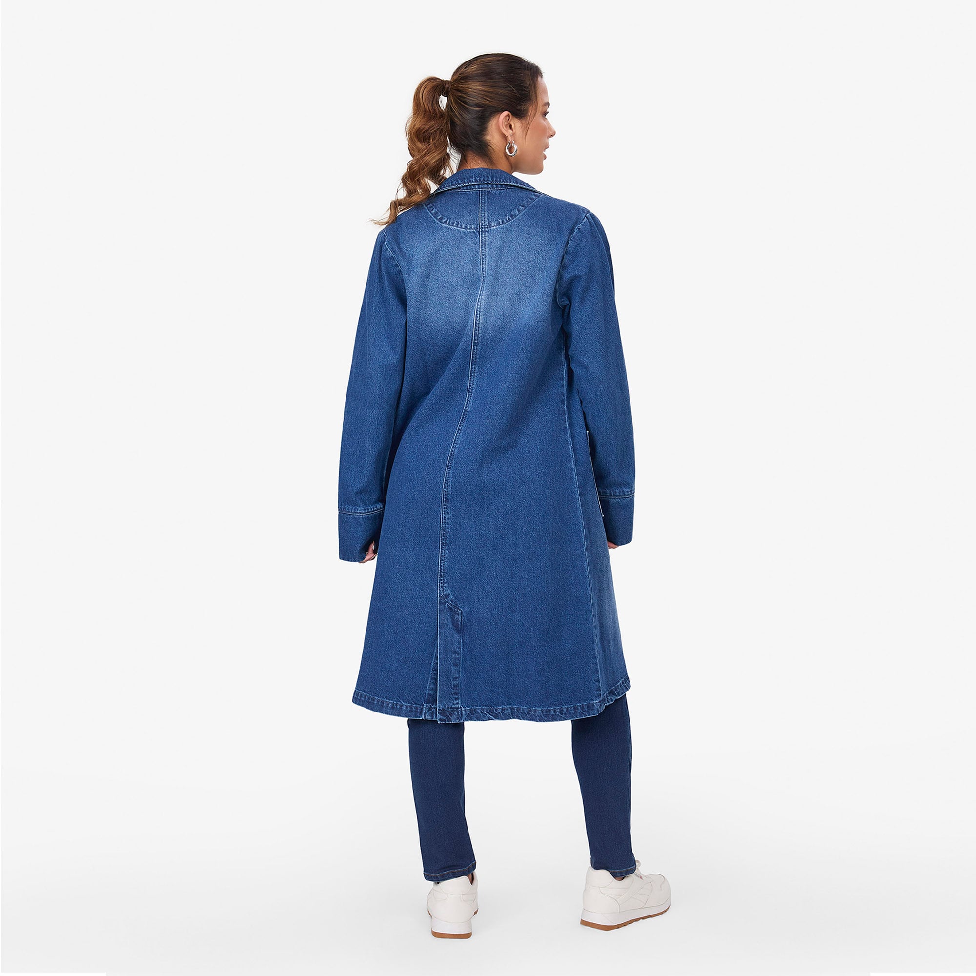 SACO MUJER COTTONS JEANS XIMENA MIDI - 4