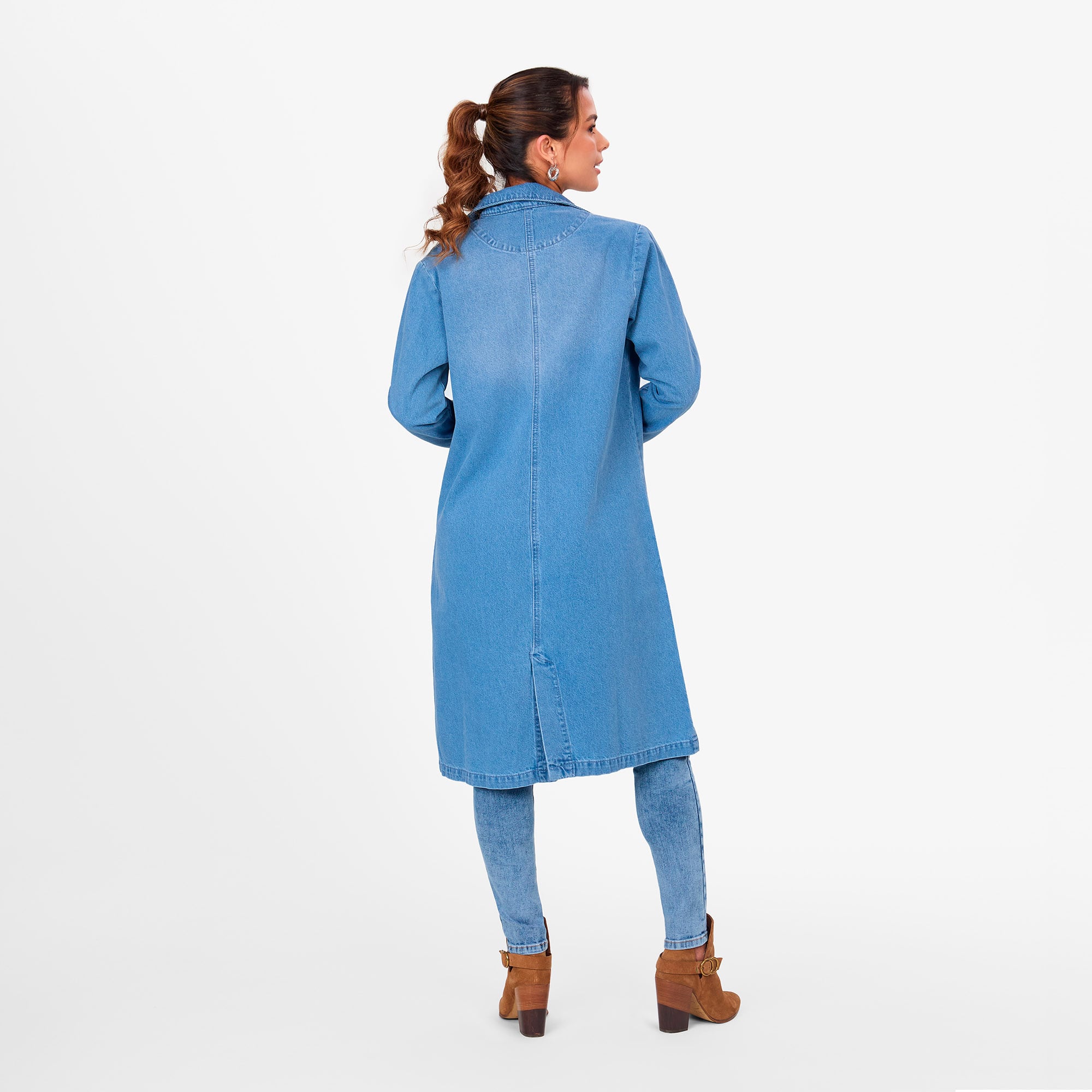 SACO MUJER COTTONS JEANS XIMENA MIDI - 4