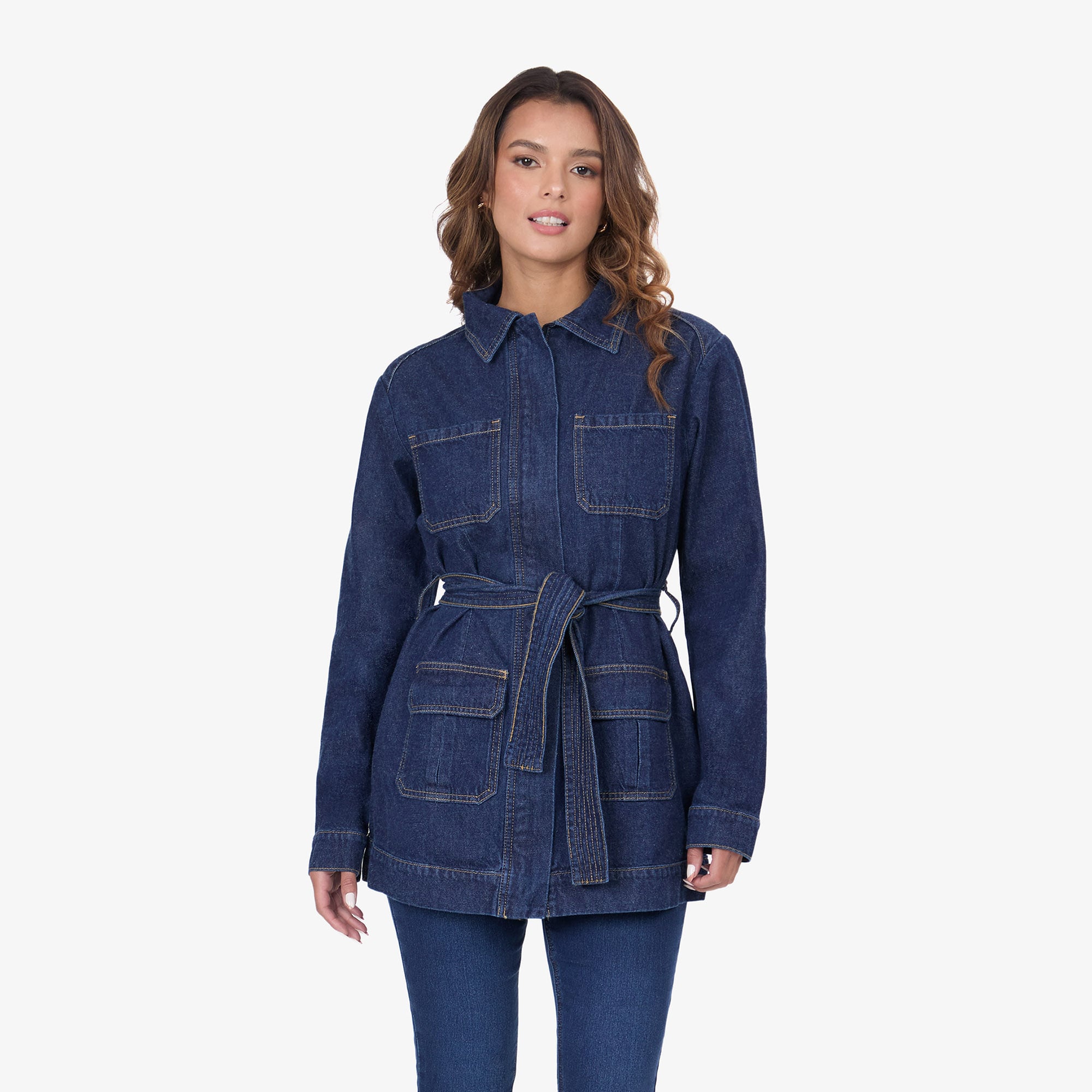 SACO MUJER COTTONS JEANS AZUL VEGA REGULAR - 1