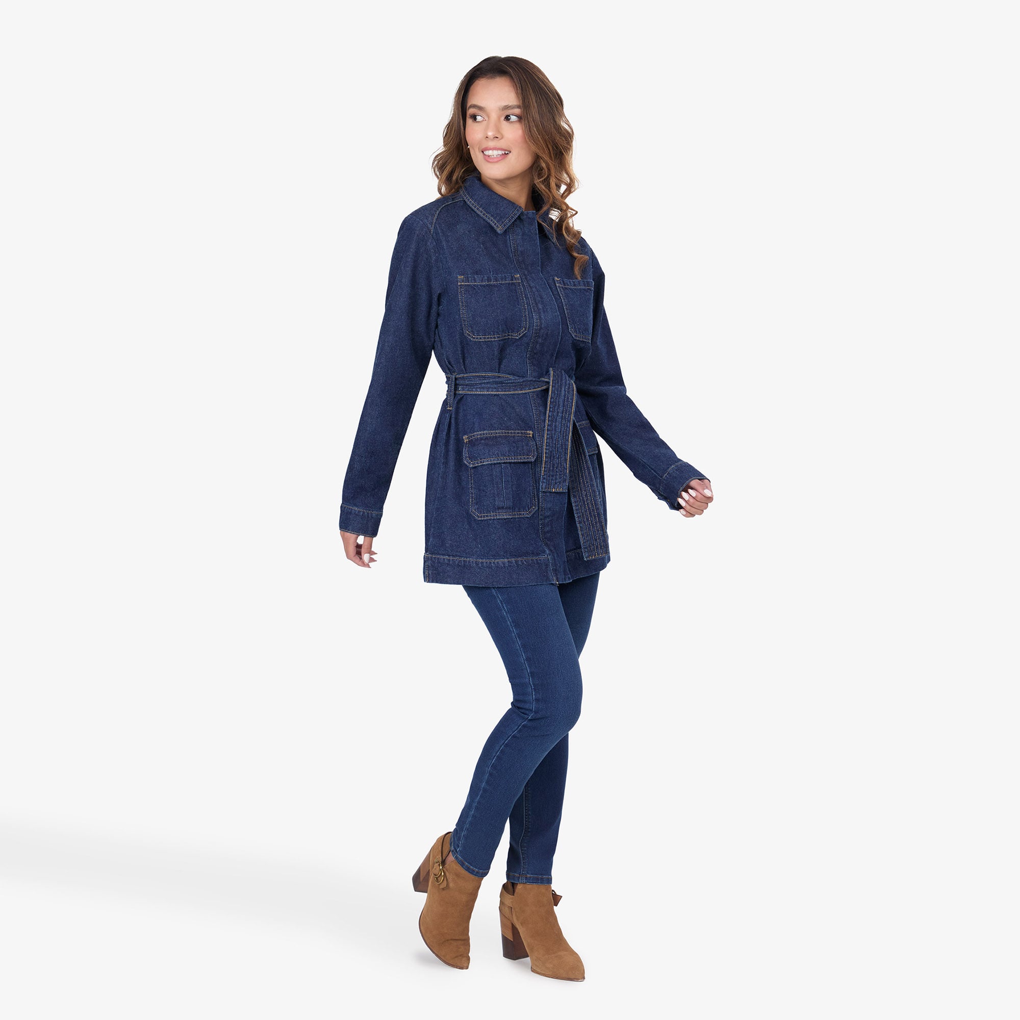 SACO MUJER COTTONS JEANS AZUL VEGA REGULAR - 2