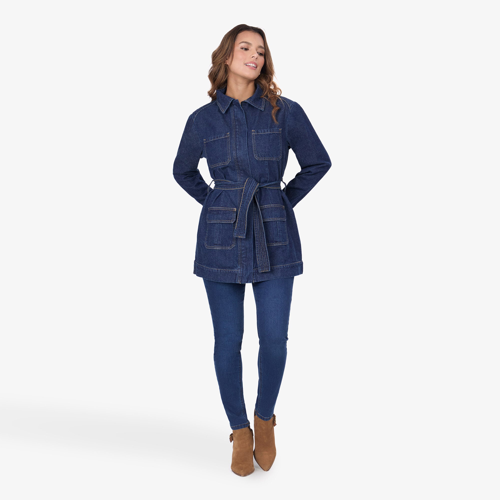 SACO MUJER COTTONS JEANS AZUL VEGA REGULAR - 3