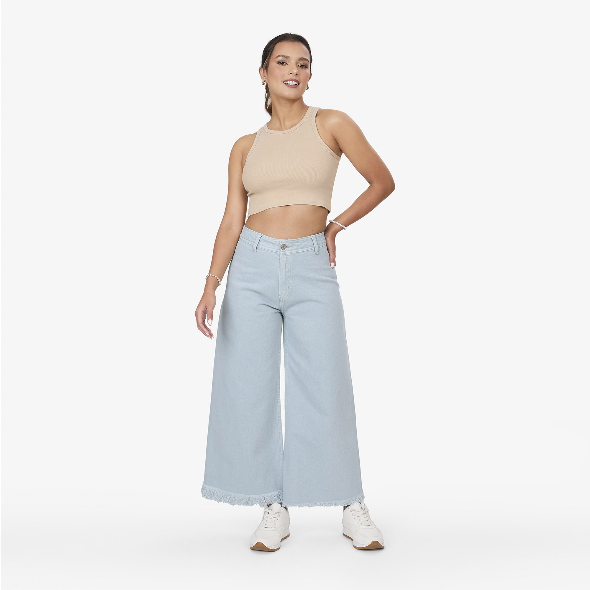 JEANS MUJER COTTONS JEANS ACERO CATALINA WIDELEG CROPPED - 2