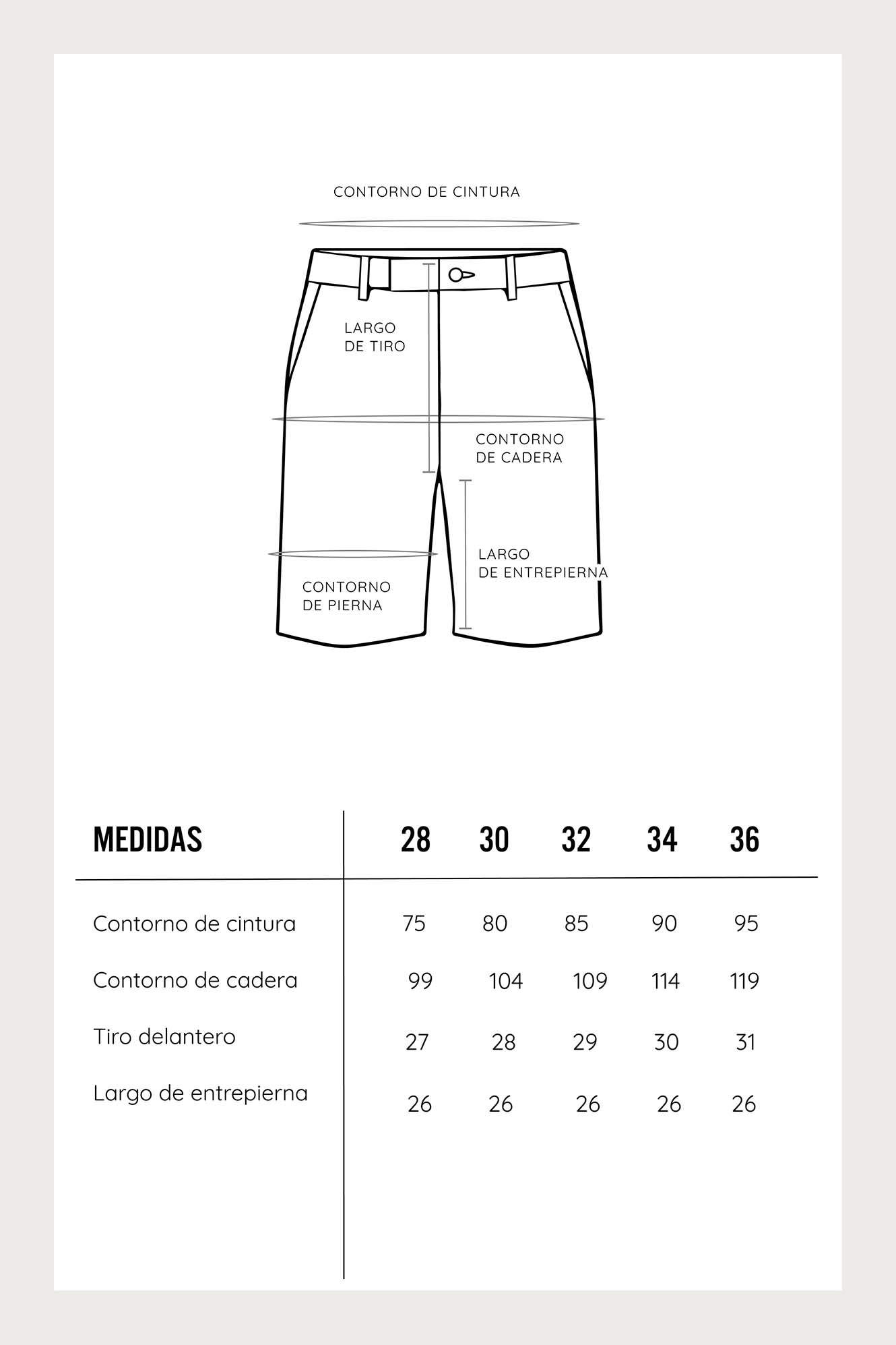 BERMUDA REGULAR PARA HOMBRE SEBAS - 5