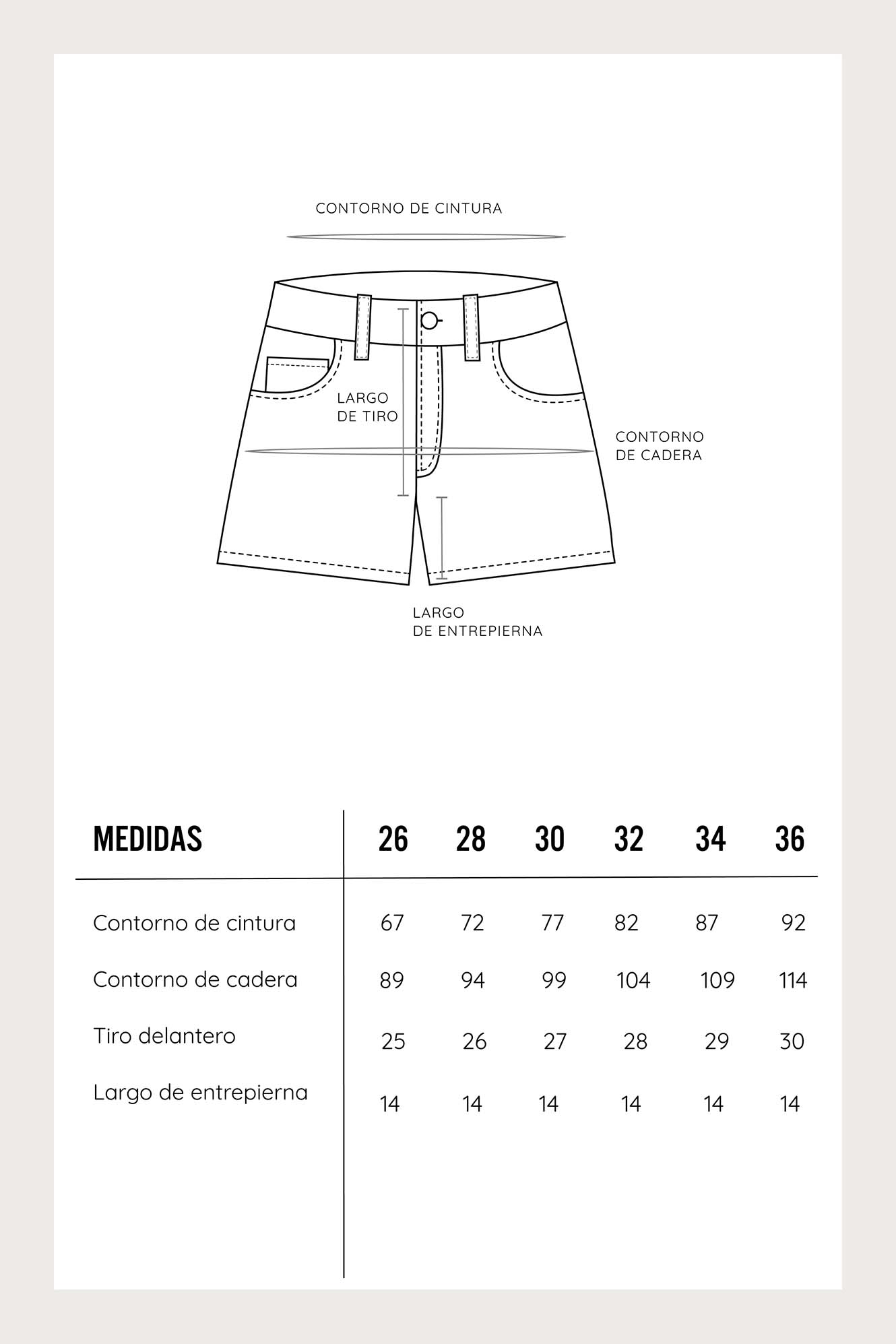 SHORT MUJER COTTONS JEANS BEIGE NIA REGULAR - 3