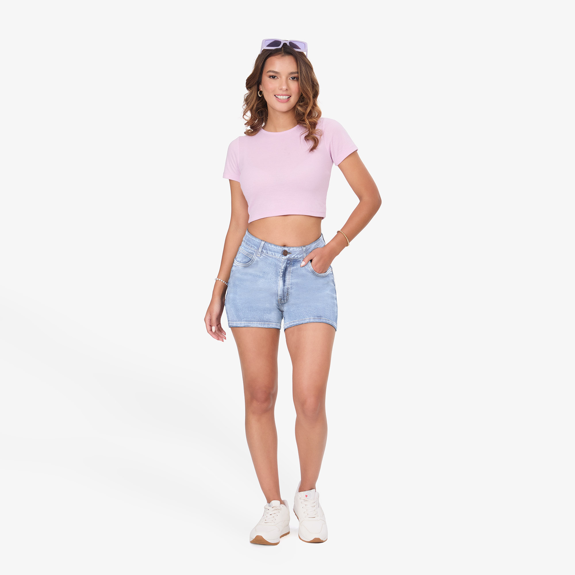 SHORT MUJER COTTONS JEANS YULIA SLIM - 1