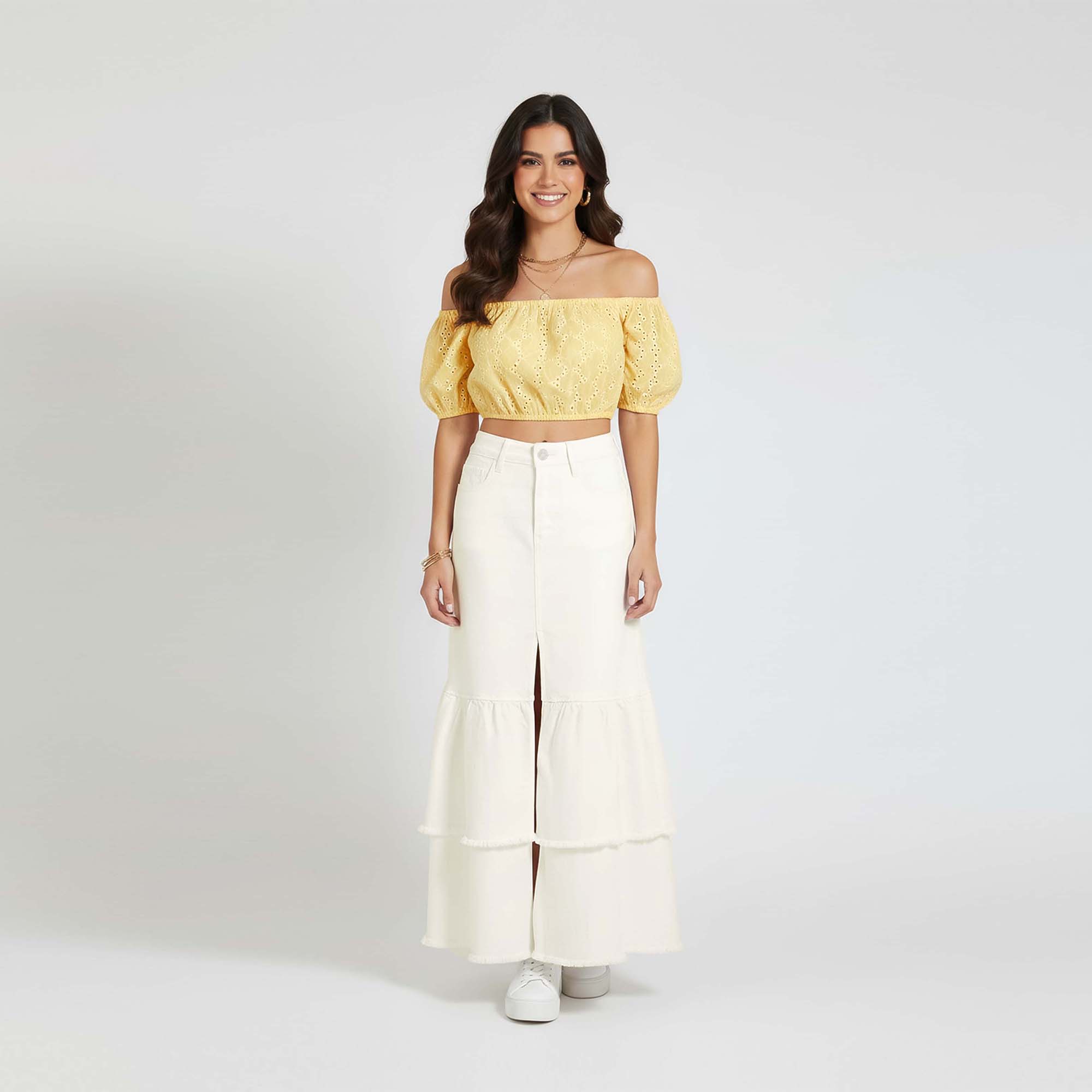 MAXI FALDA MUJER COTTONS JEANS SEFORA - 1