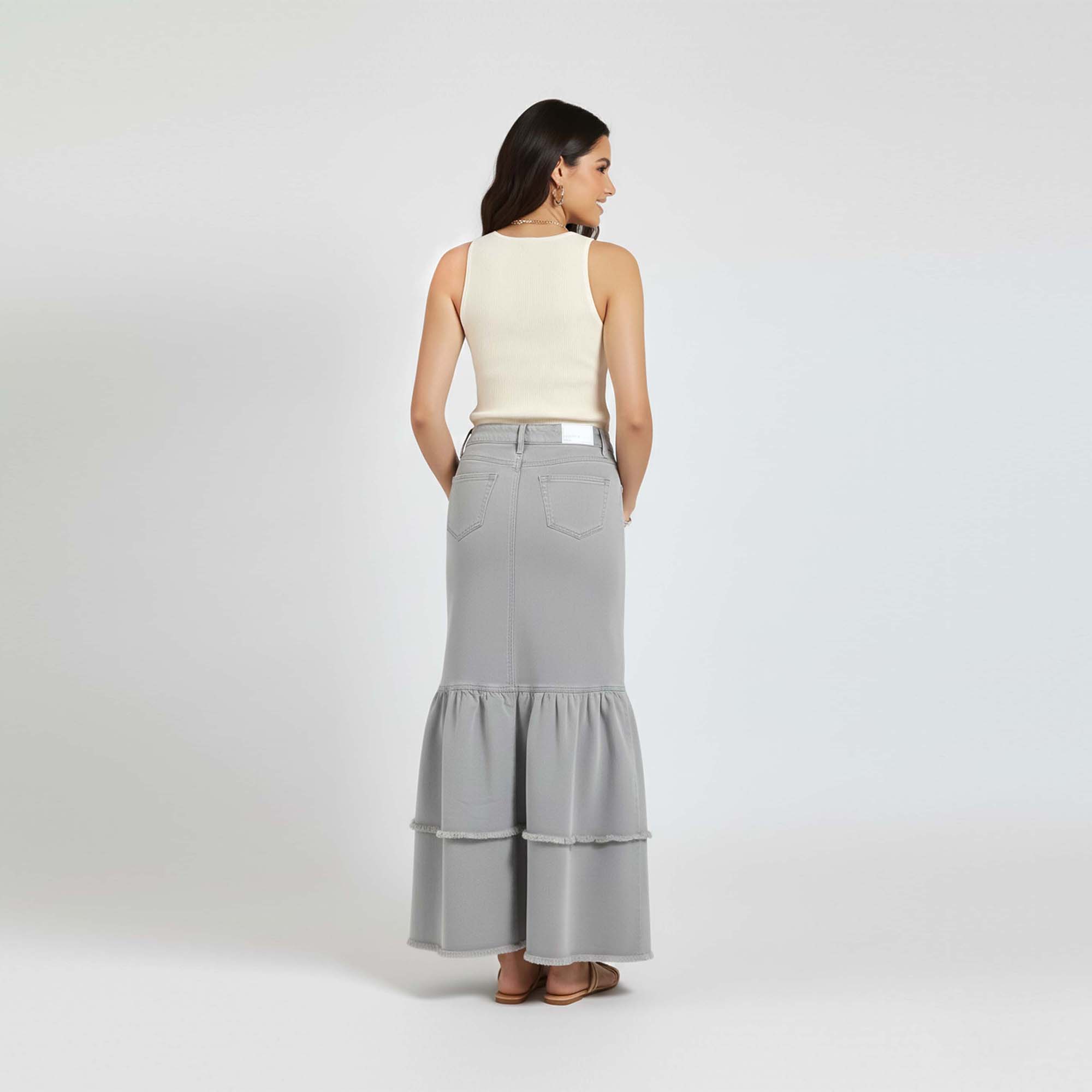 MAXI FALDA  MUJER COTTONS JEANS SEFORA - 2
