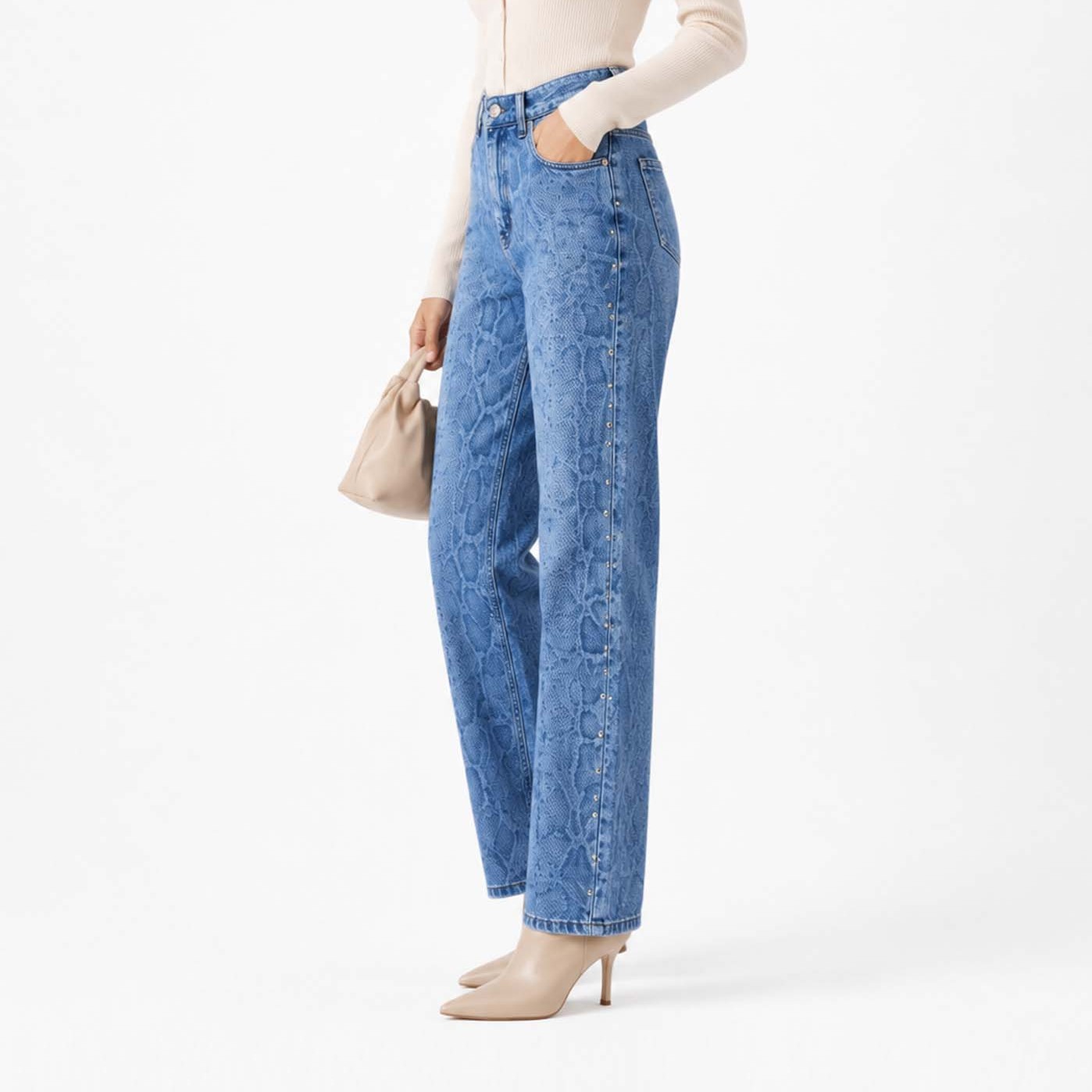 JEAN STRAIGHT PARA MUJER COTTONS JEANS FABIANA - 3
