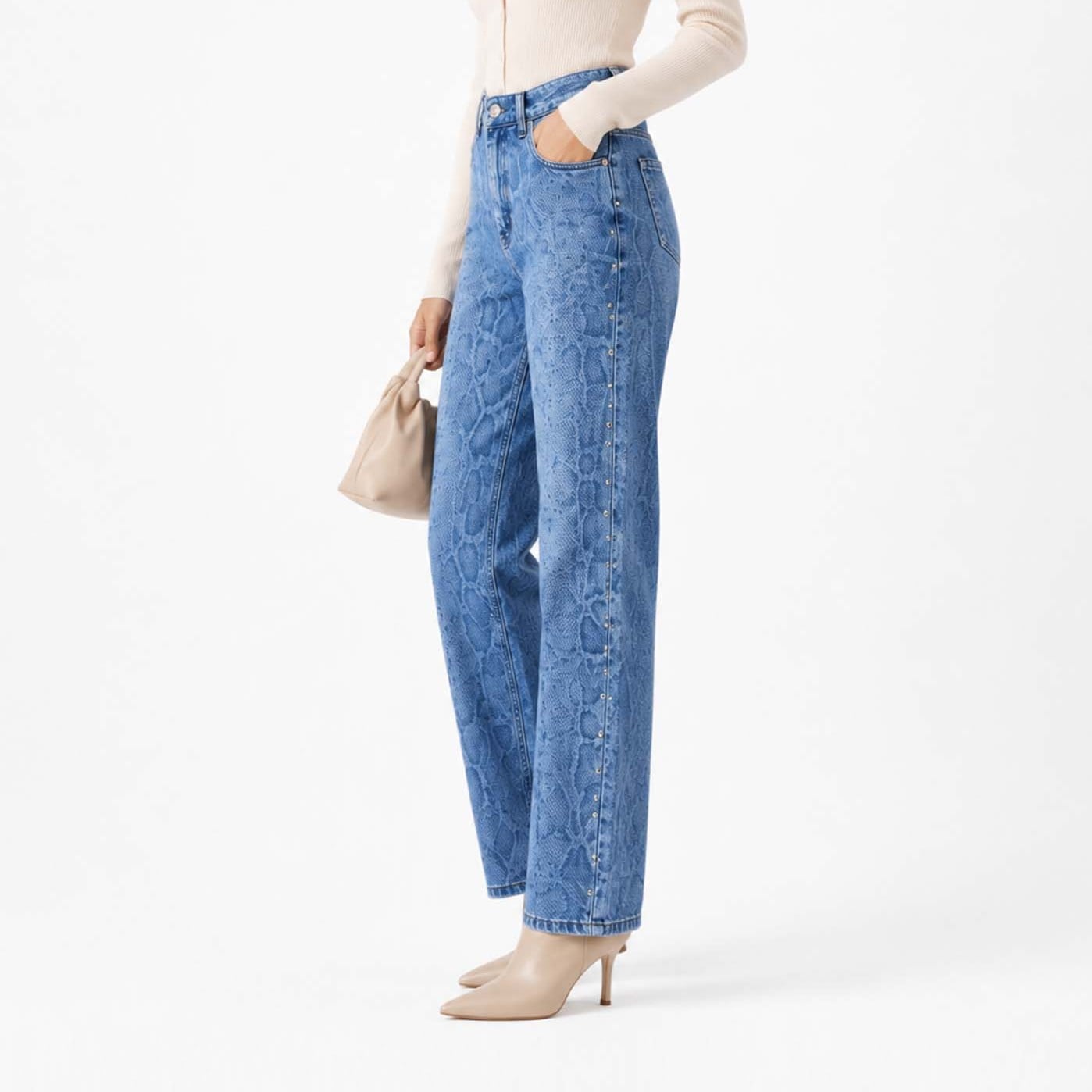 JEAN STRAIGHT PARA MUJER COTTONS JEANS FABIANA - 5