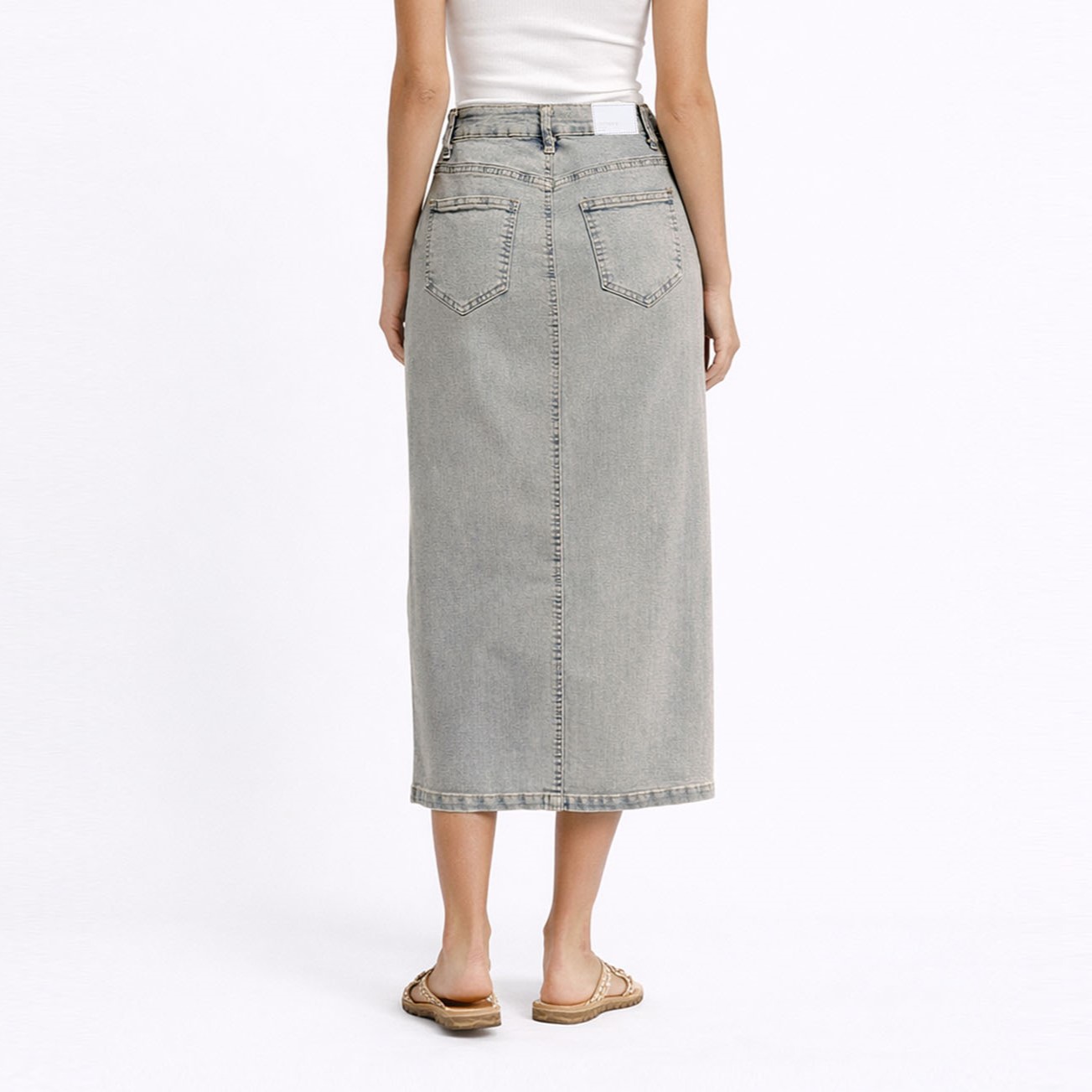 FALDA MIDI SLIM MUJER COTTONS JEANS IRLANDA - 3