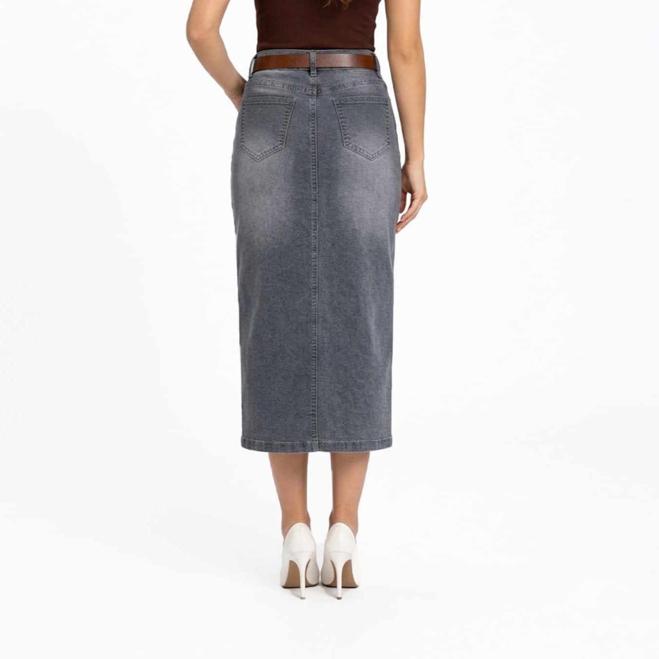 FALDA MIDI SLIM MUJER COTTONS JEANS IRLANDA - 4