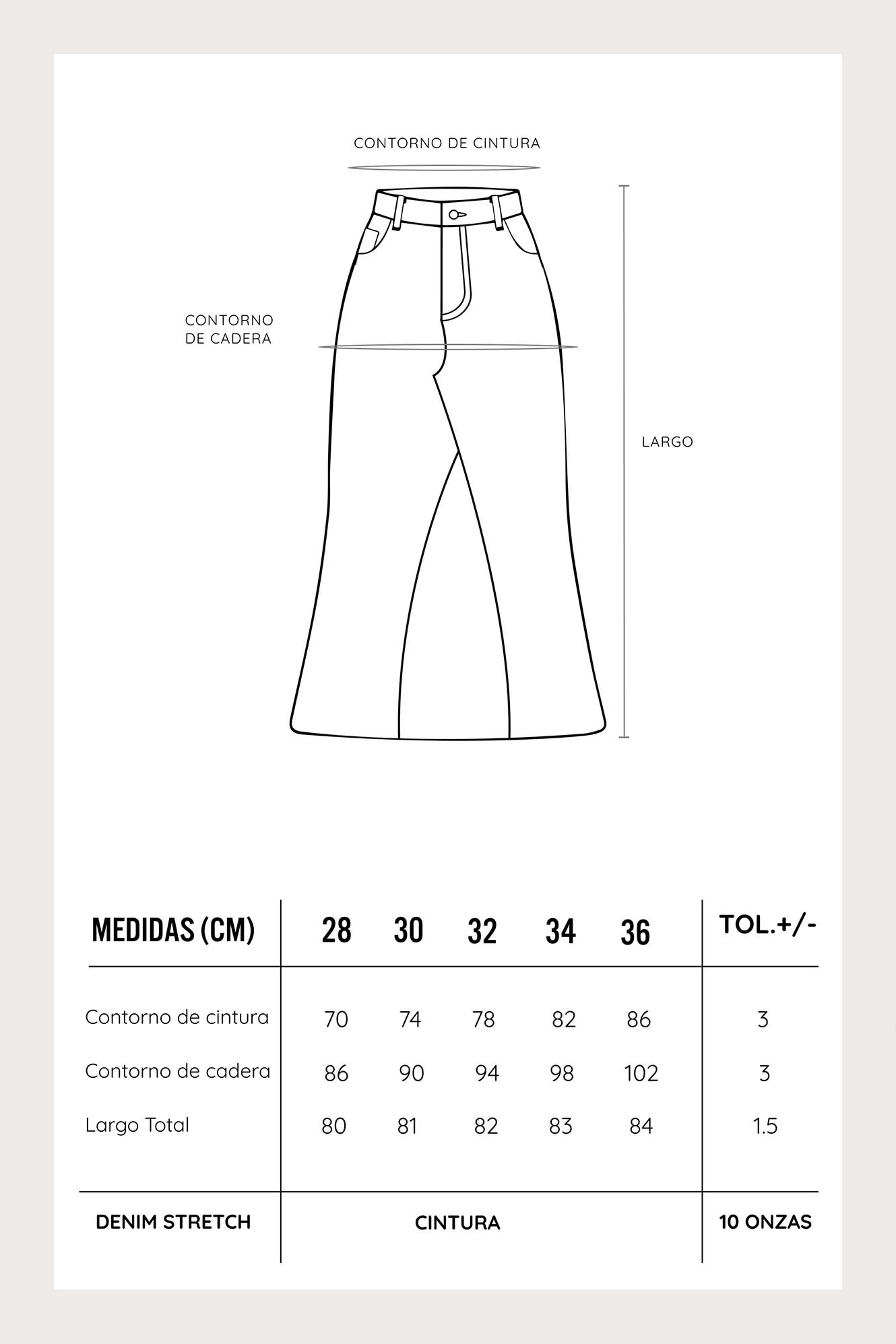 FALDA MIDI SLIM MUJER COTTONS JEANS IRLANDA - 4