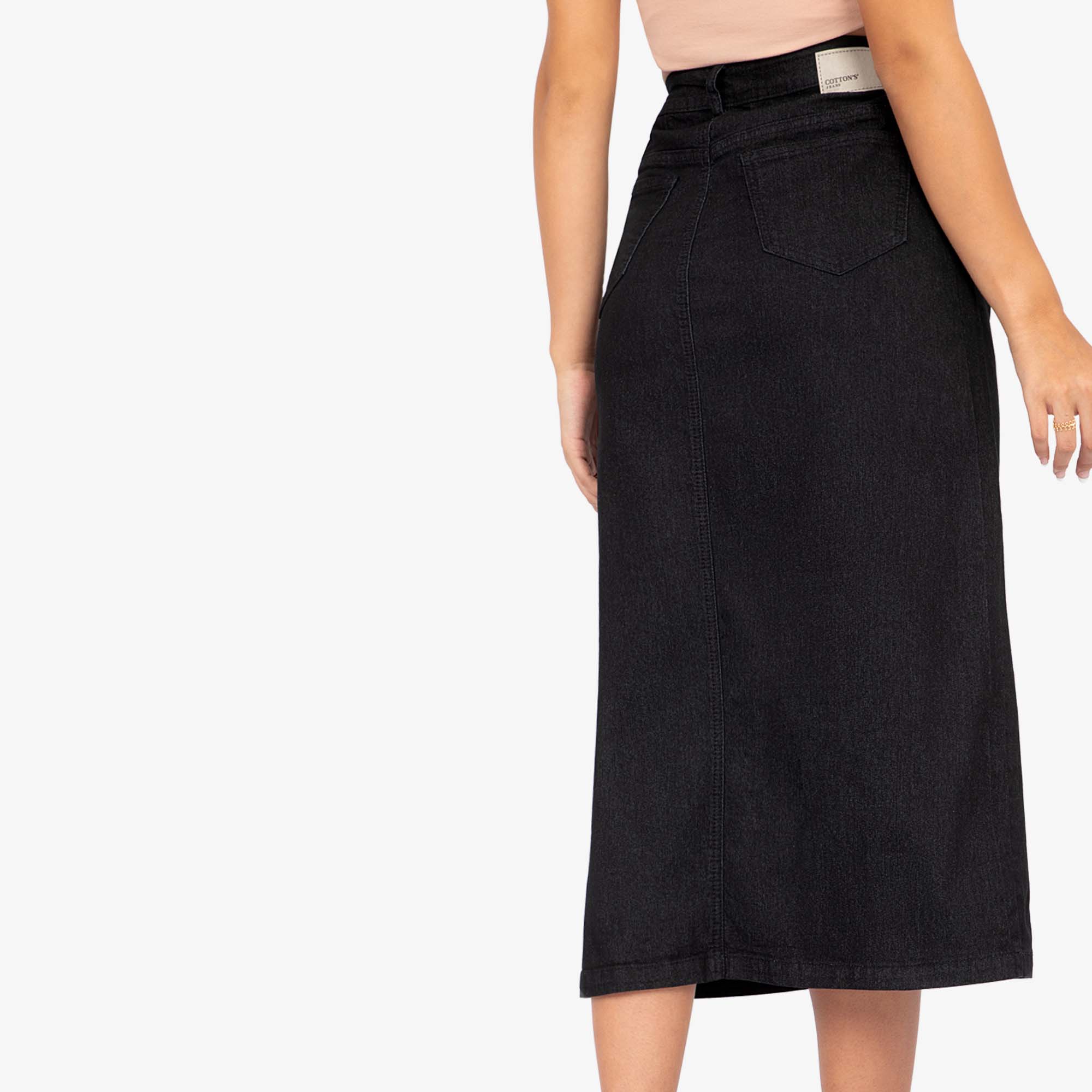 FALDA MIDI SLIM MUJER COTTONS JEANS IRLANDA - 4