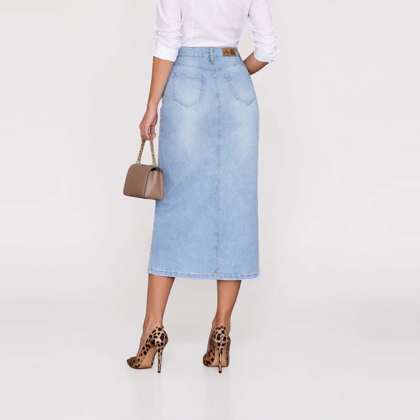 FALDA MIDI SLIM MUJER COTTONS JEANS IRLANDA - 5
