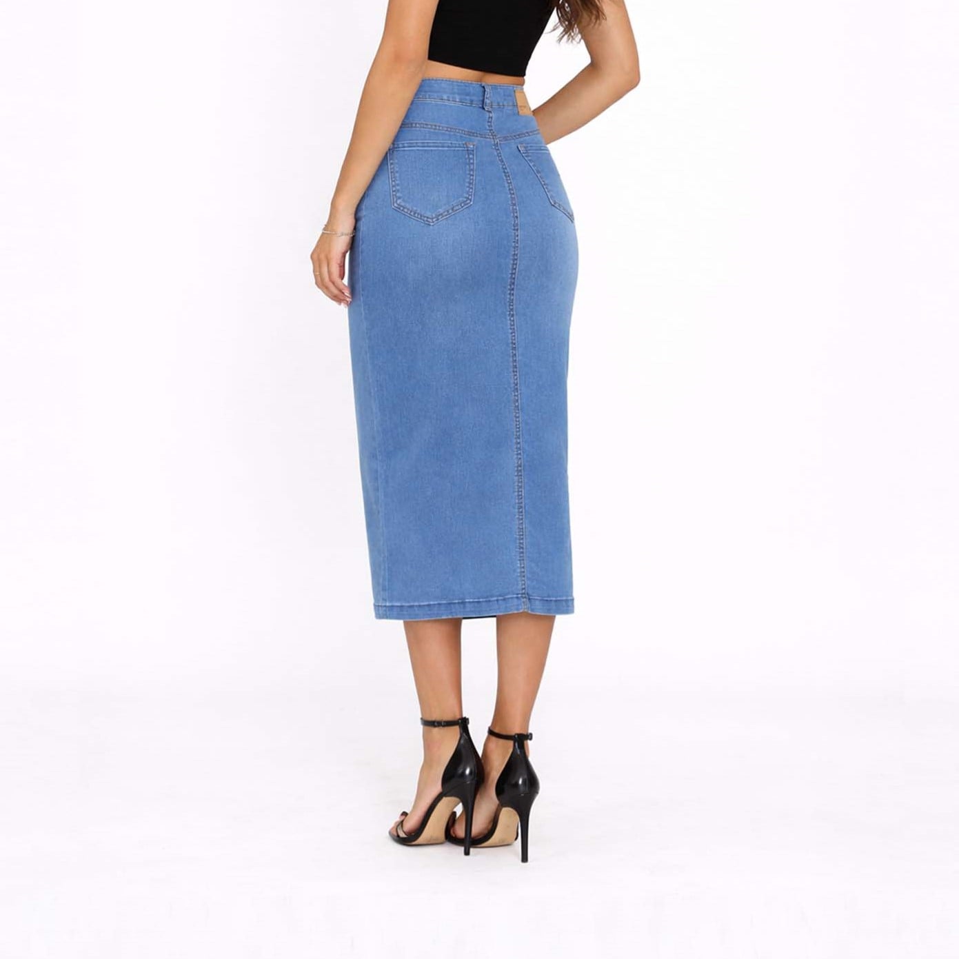 FALDA MIDI SLIM MUJER COTTONS JEANS IRLANDA - 5