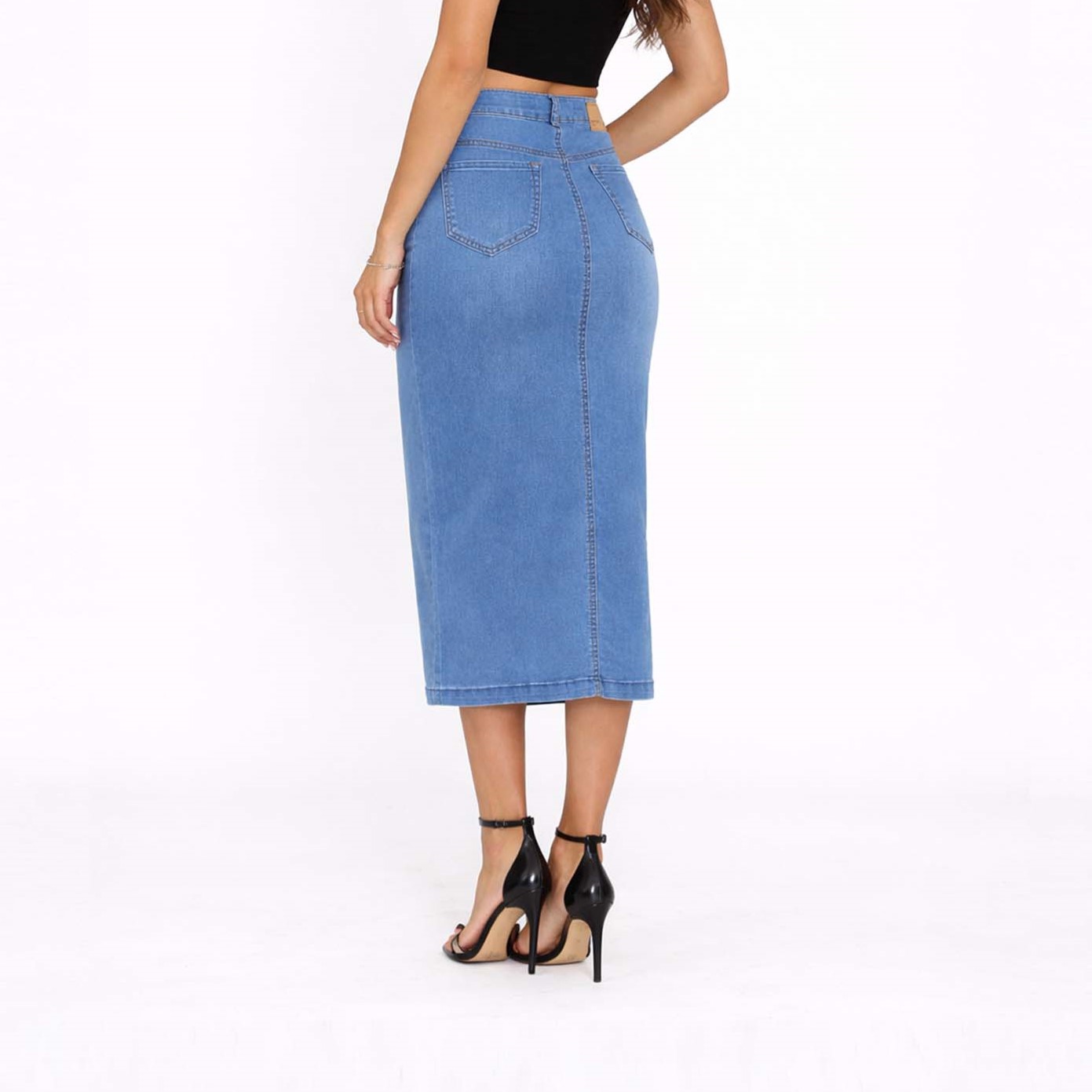 FALDA MIDI SLIM MUJER COTTONS JEANS IRLANDA - 5