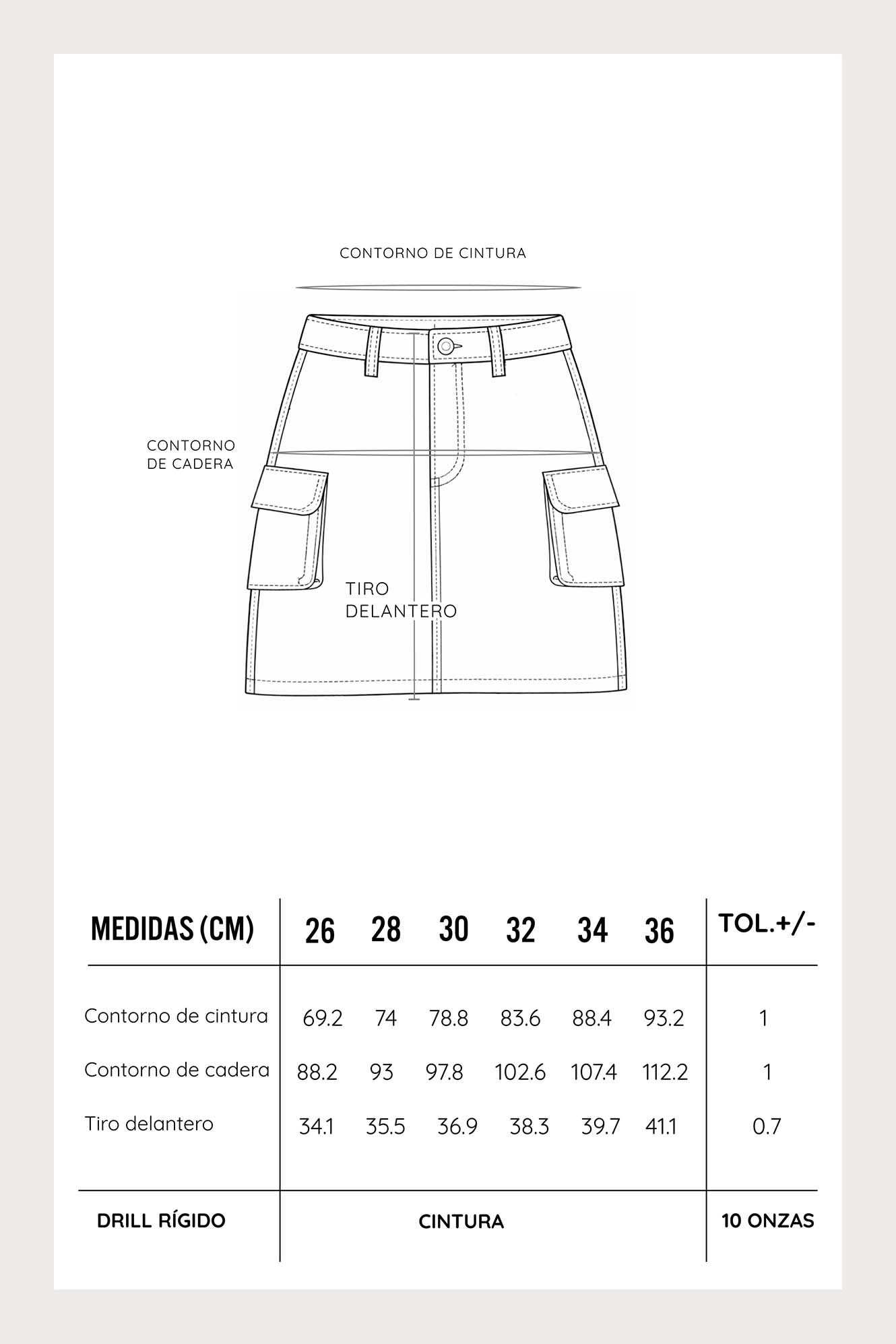 MINIFALDA CARGO PARA MUJER COTTONS JEANS AURORA - 4