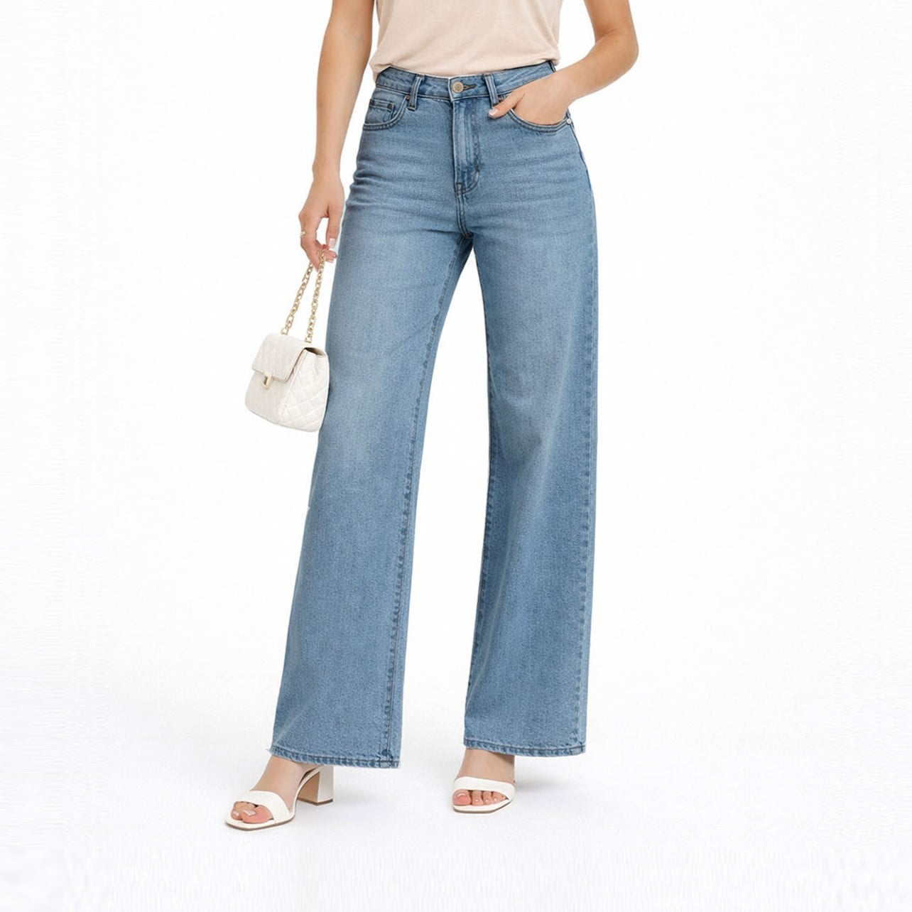 JEAN WIDE LEG PARA MUJER COTTONS JEANS ALIA - 1