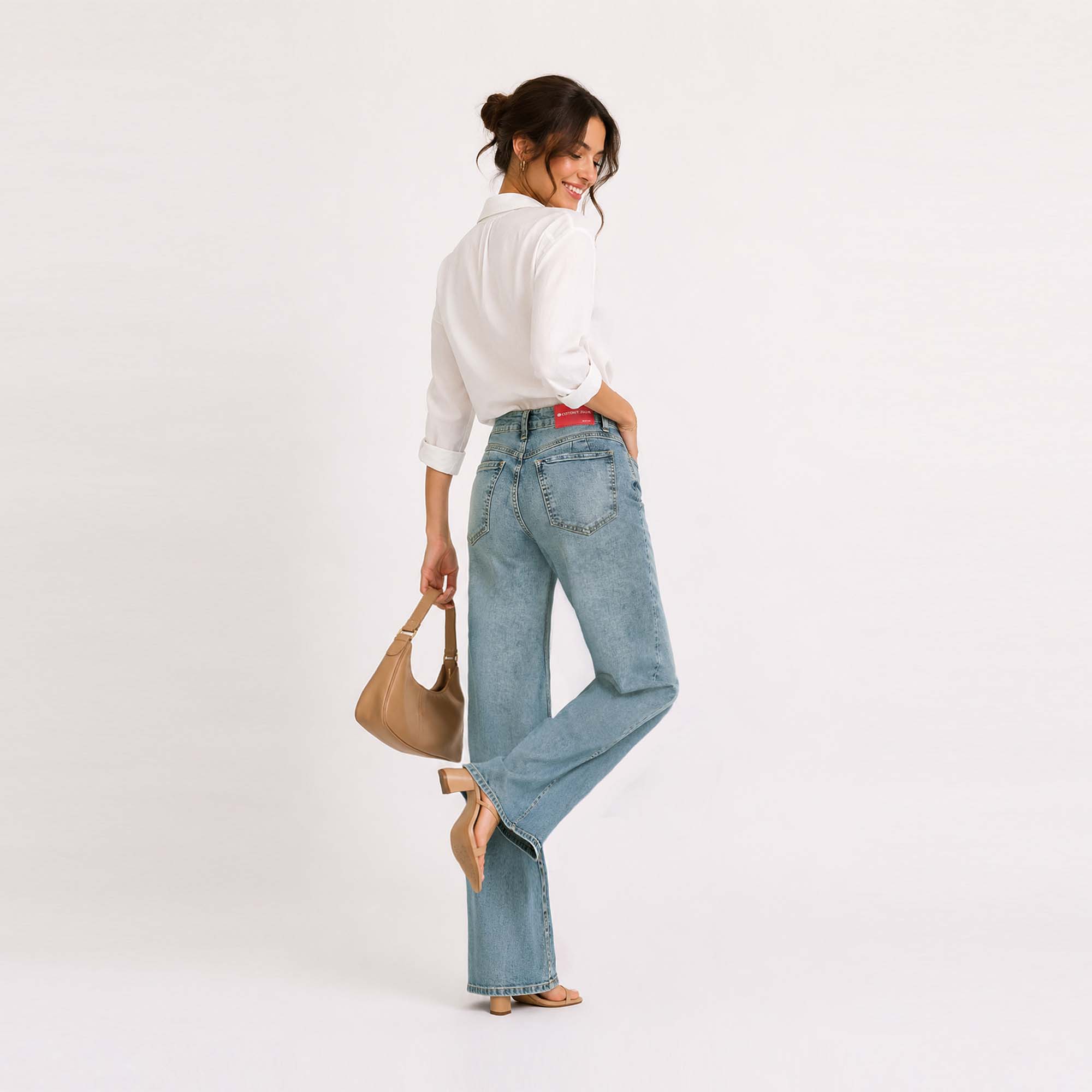 JEAN WIDE LEG PARA MUJER COTTONS JEANS ALIA - 2