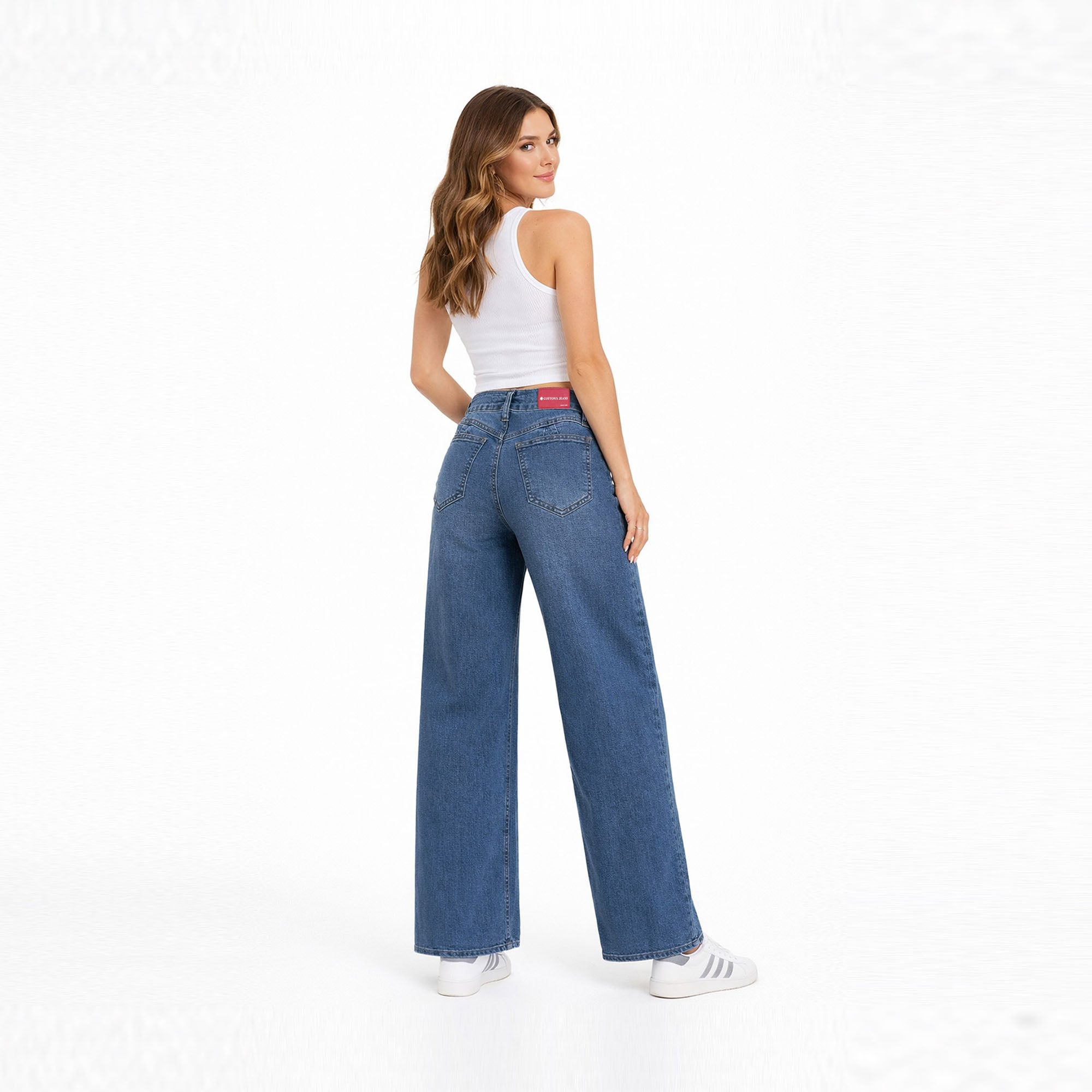 JEAN WIDE LEG PARA MUJER COTTONS JEANS ALIA - 2