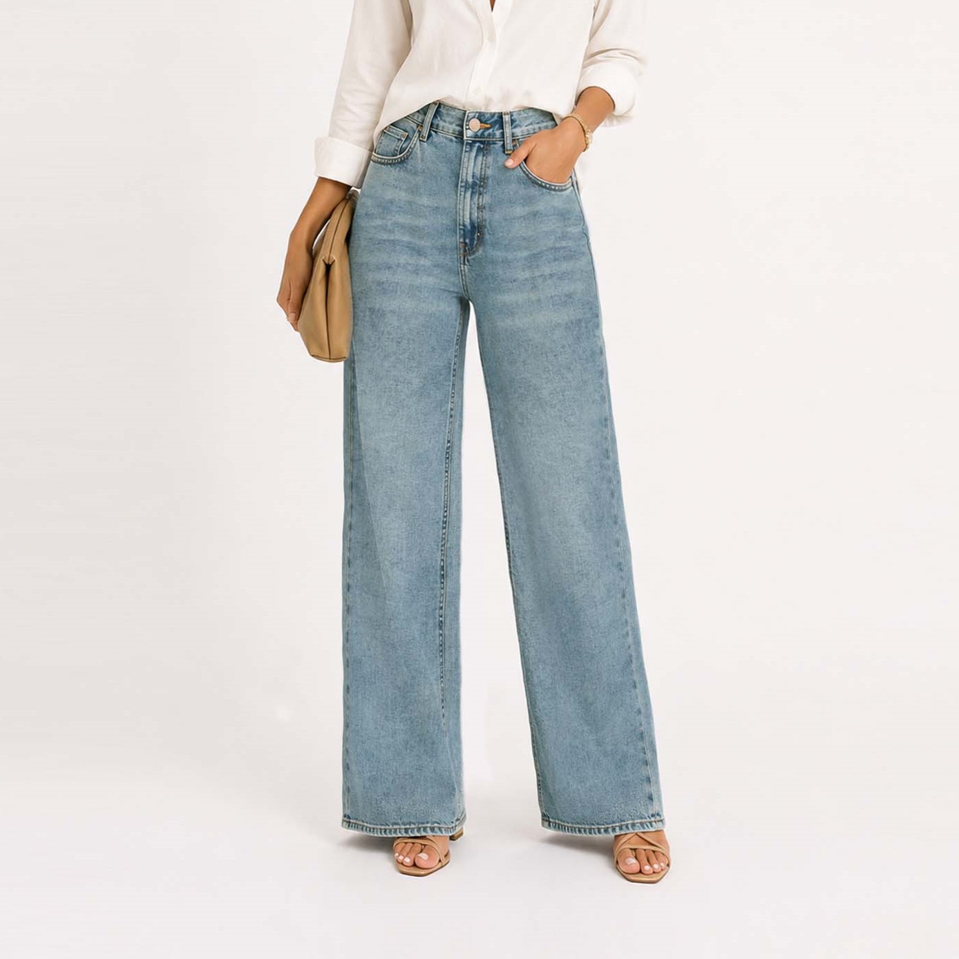 JEAN WIDE LEG PARA MUJER COTTONS JEANS ALIA - 3