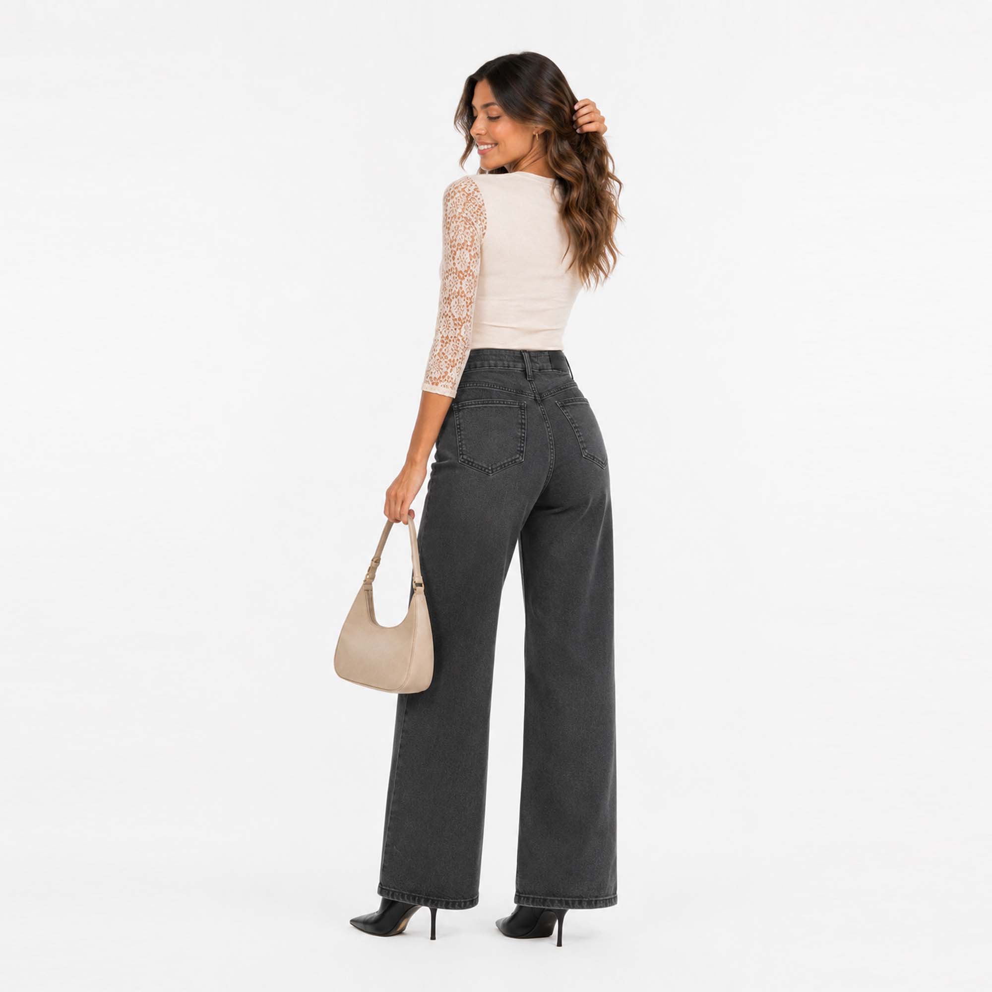 JEAN WIDE LEG PARA MUJER COTTONS JEANS ALIA - 5