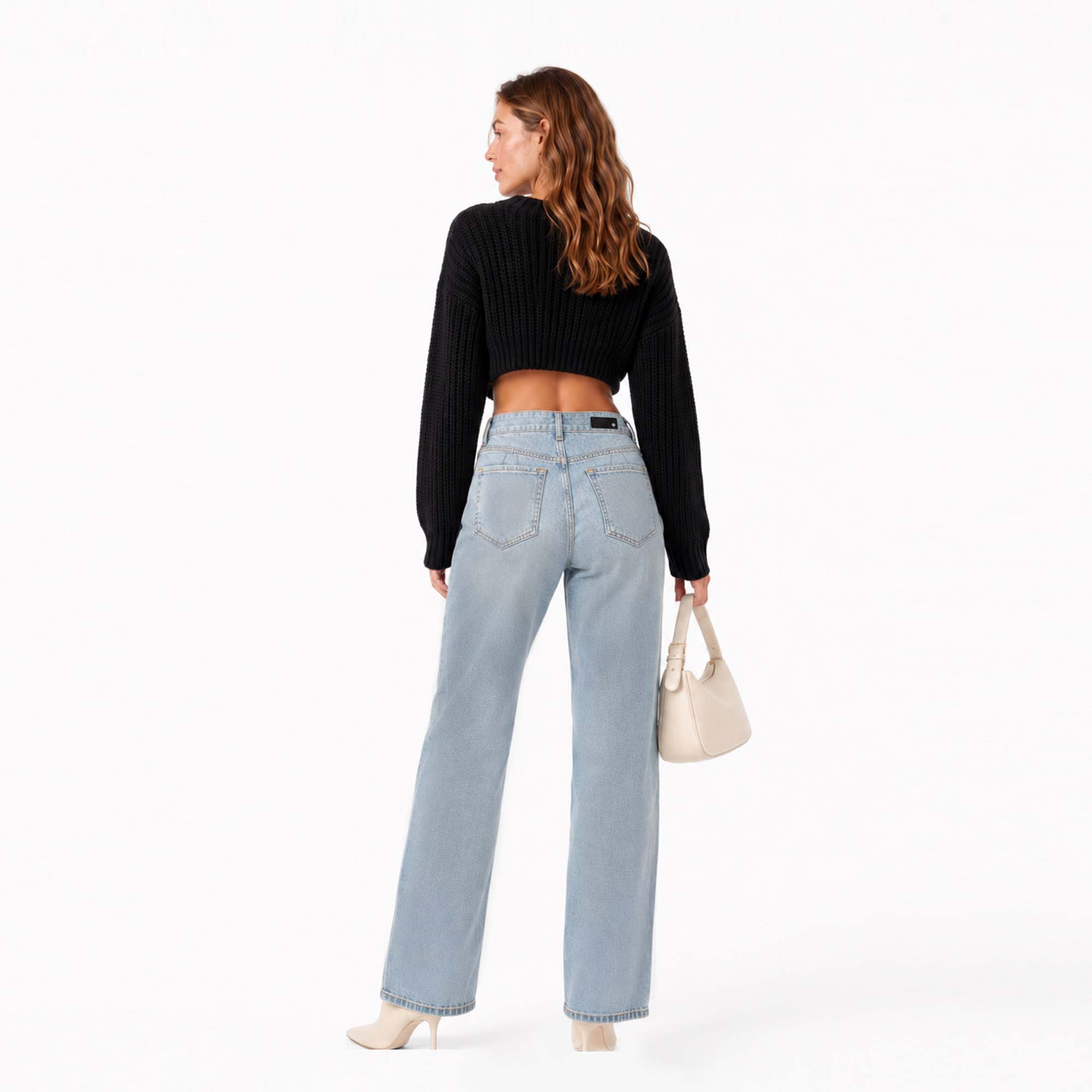 JEAN STRAIGHT PARA MUJER COTTONS JEANS ARIADNE - 3