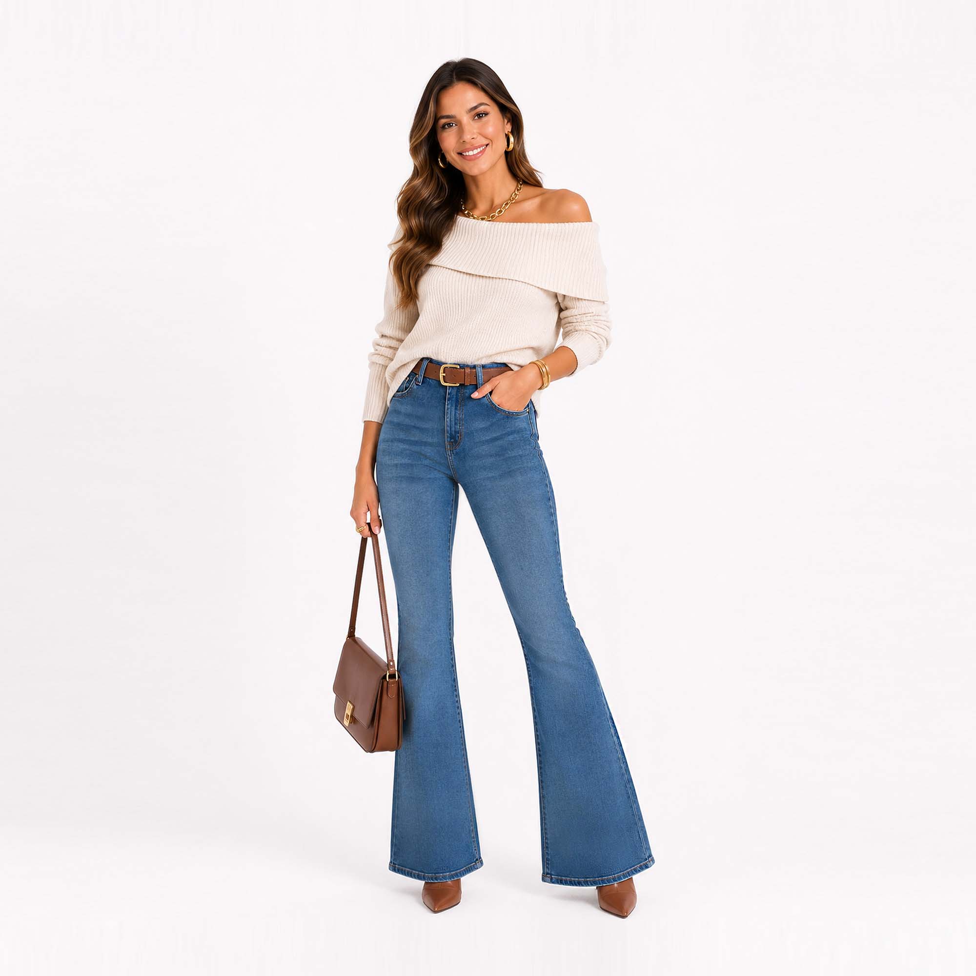 JEAN FLARE COTTONS JEANS PARA MUJER ARYA - 1