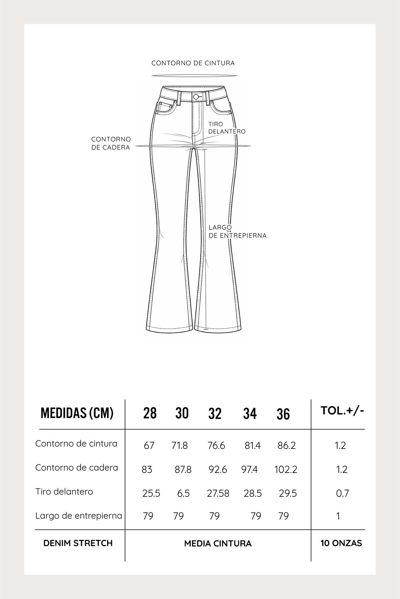 JEAN FLARE PARA MUJER COTTONS JEANS ARYA - 4