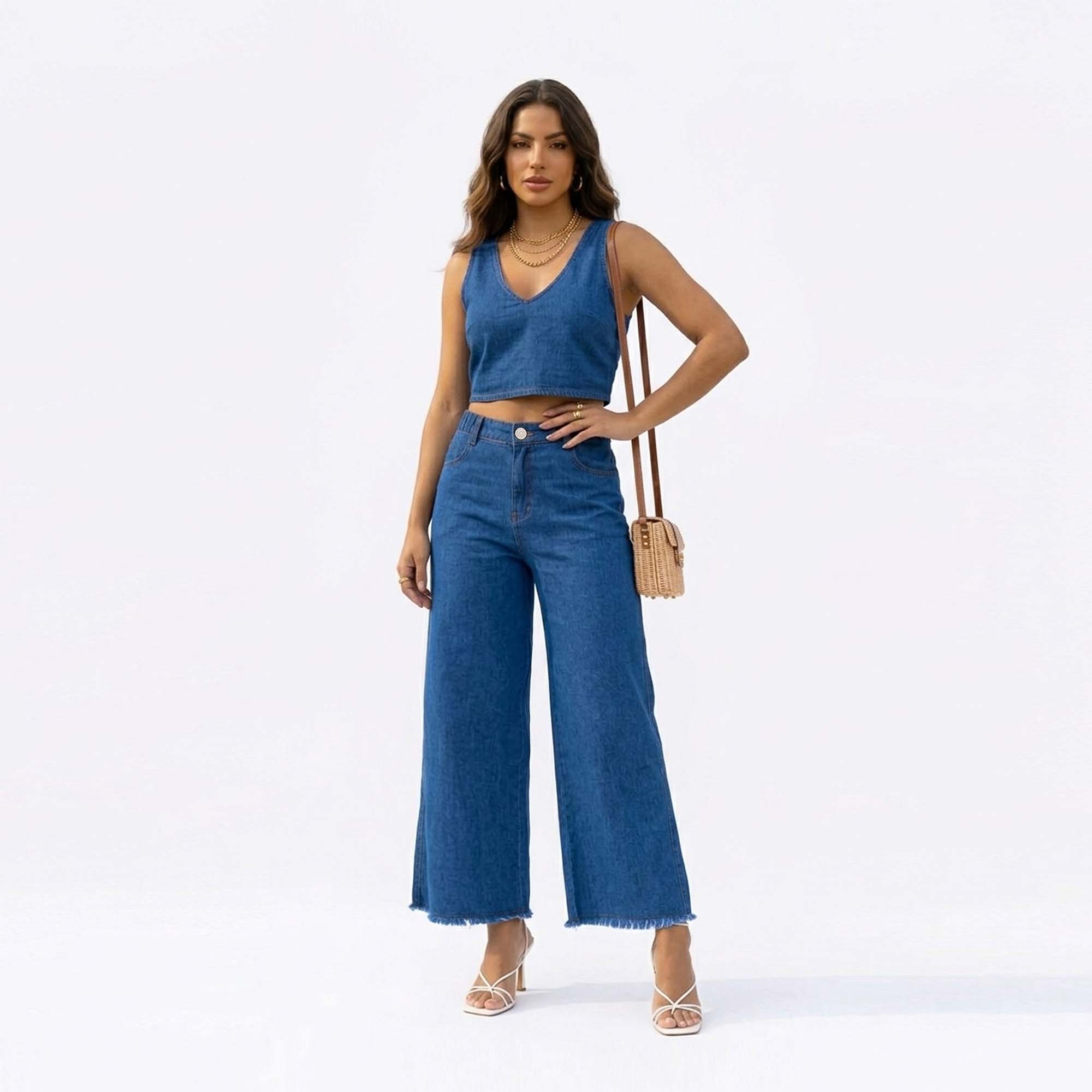 JEAN PALAZZO PARA MUJER COTTONS JEANS SARAI - 2