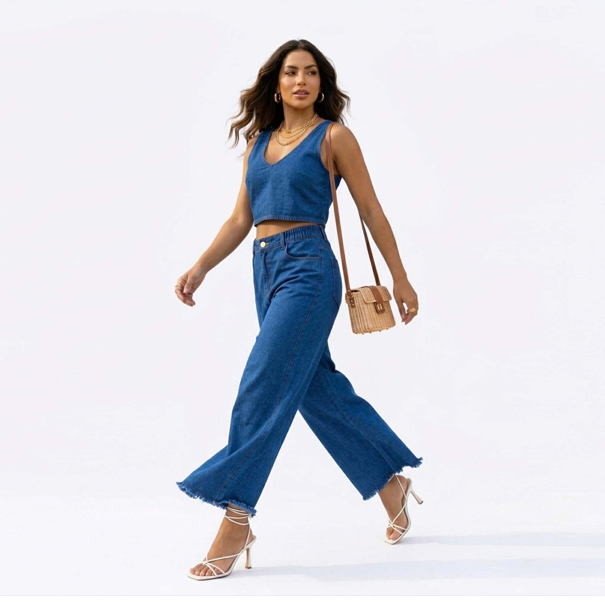 JEAN PALAZZO PARA MUJER COTTONS JEANS SARAI - 3