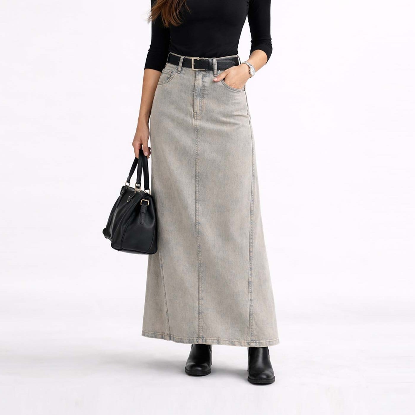 MAXIFALDA PARA MUJER COTTONS JEANS NEYDA - 1