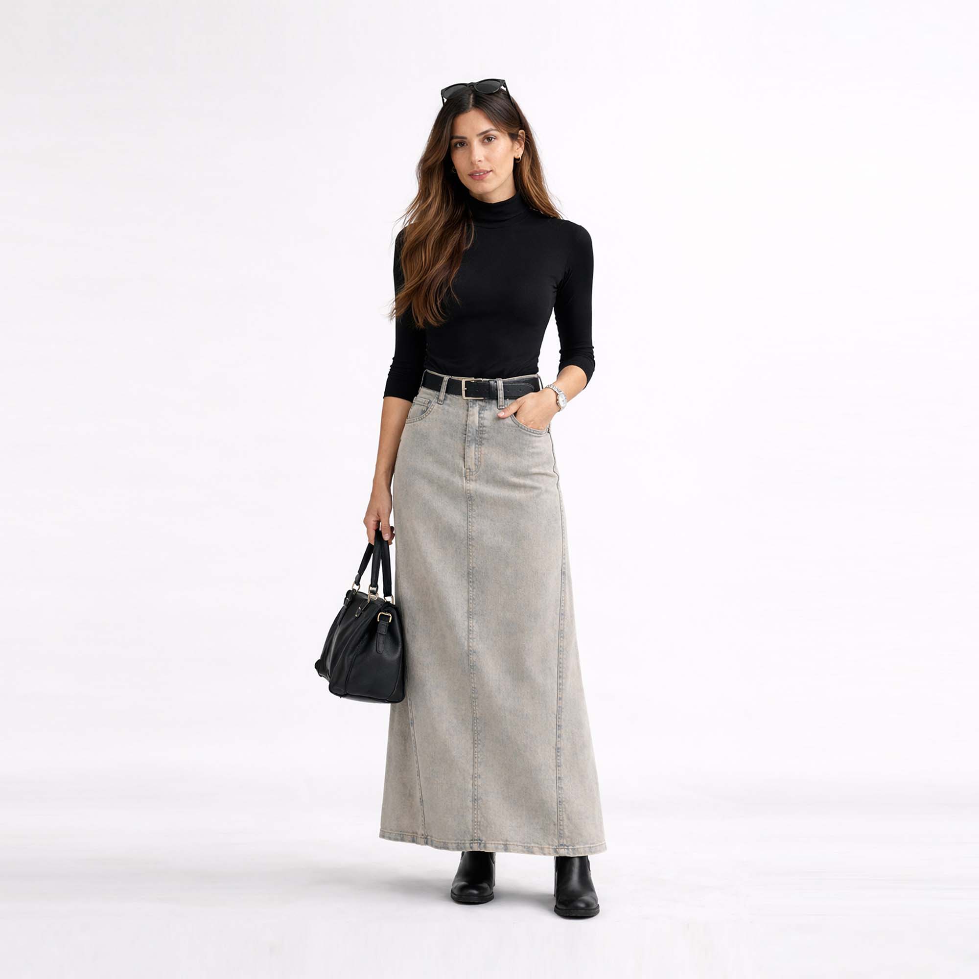 MAXIFALDA PARA MUJER COTTONS JEANS NEYDA - 2