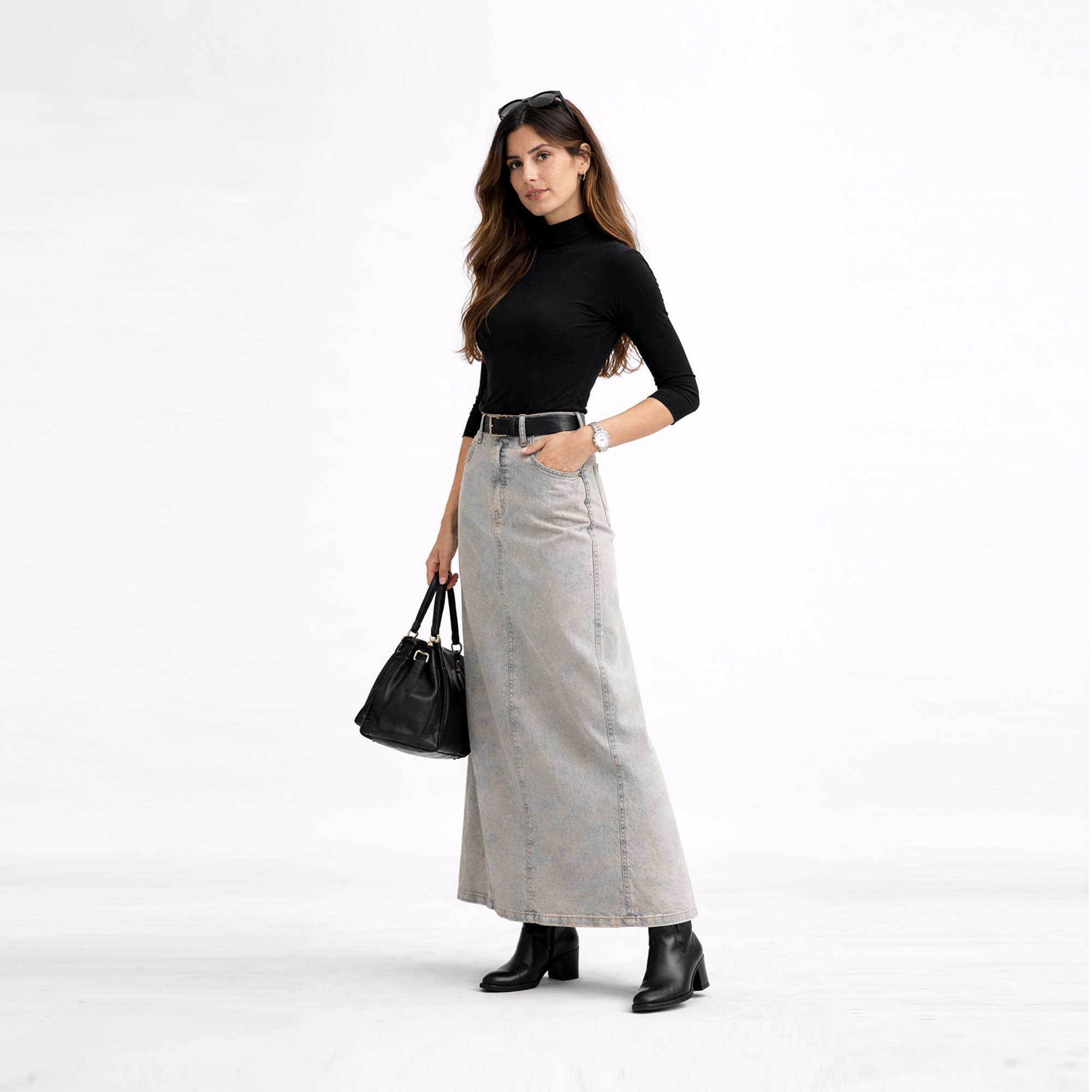 MAXIFALDA PARA MUJER COTTONS JEANS NEYDA - 3