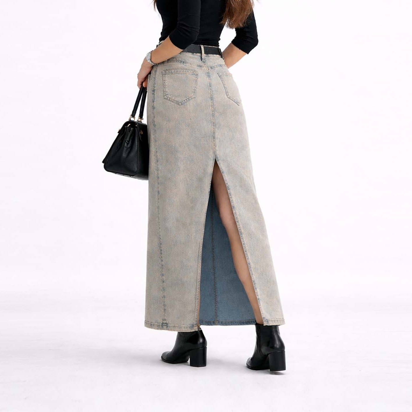 MAXIFALDA PARA MUJER COTTONS JEANS NEYDA - 4